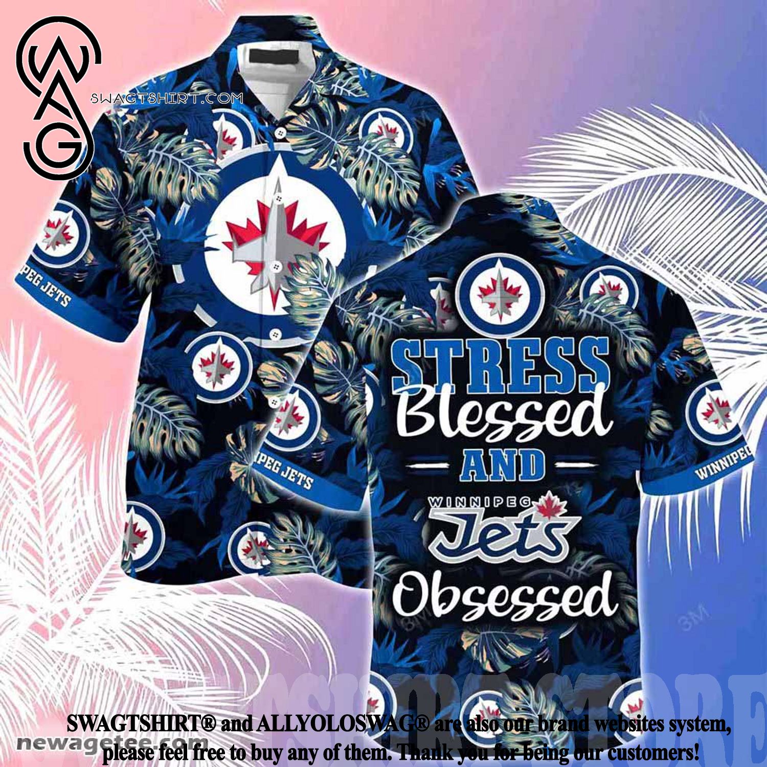 Winnipeg Jets NHL Hawaiian Shirt Camping Aloha Shirt - Trendy Aloha