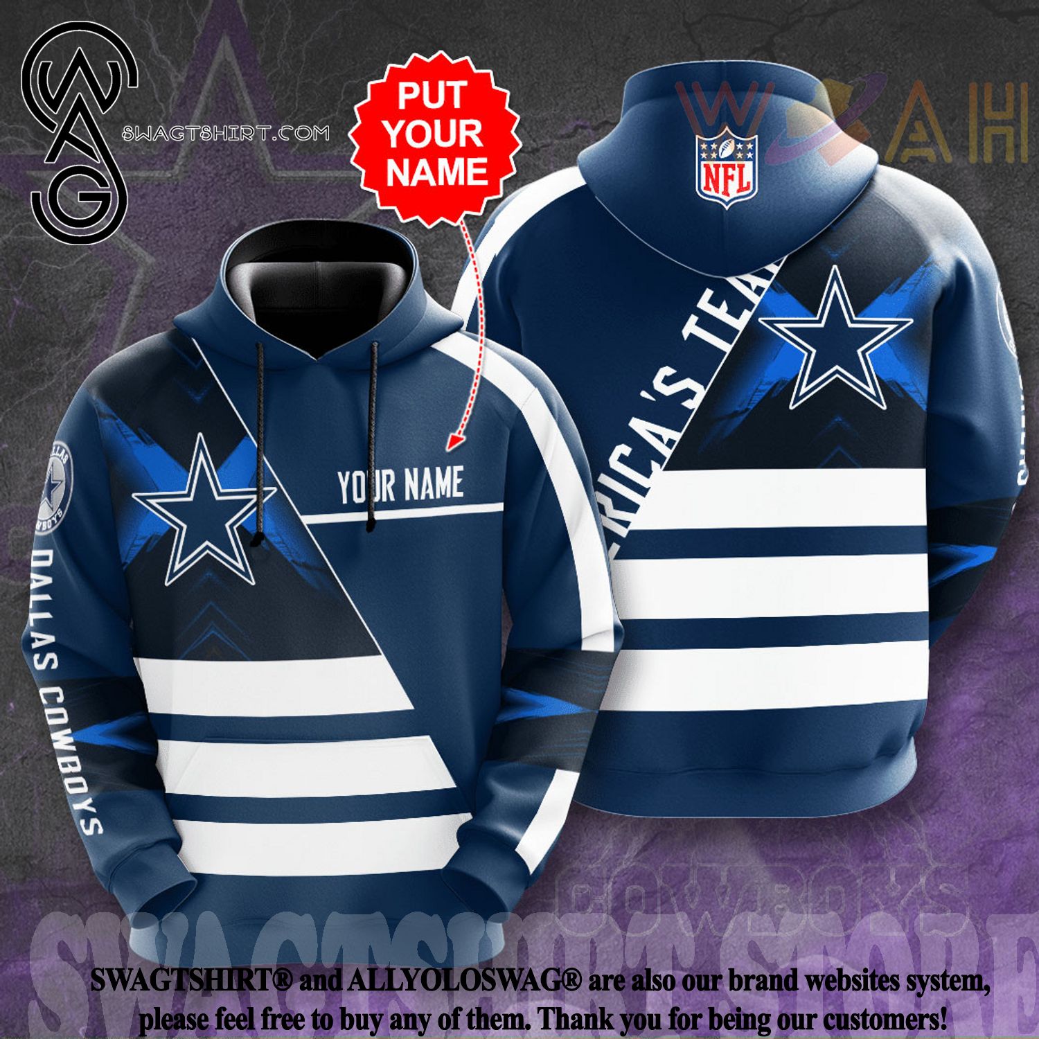 Dallas Cowboys Nfl All Over Printed 3D Shirt For Fans