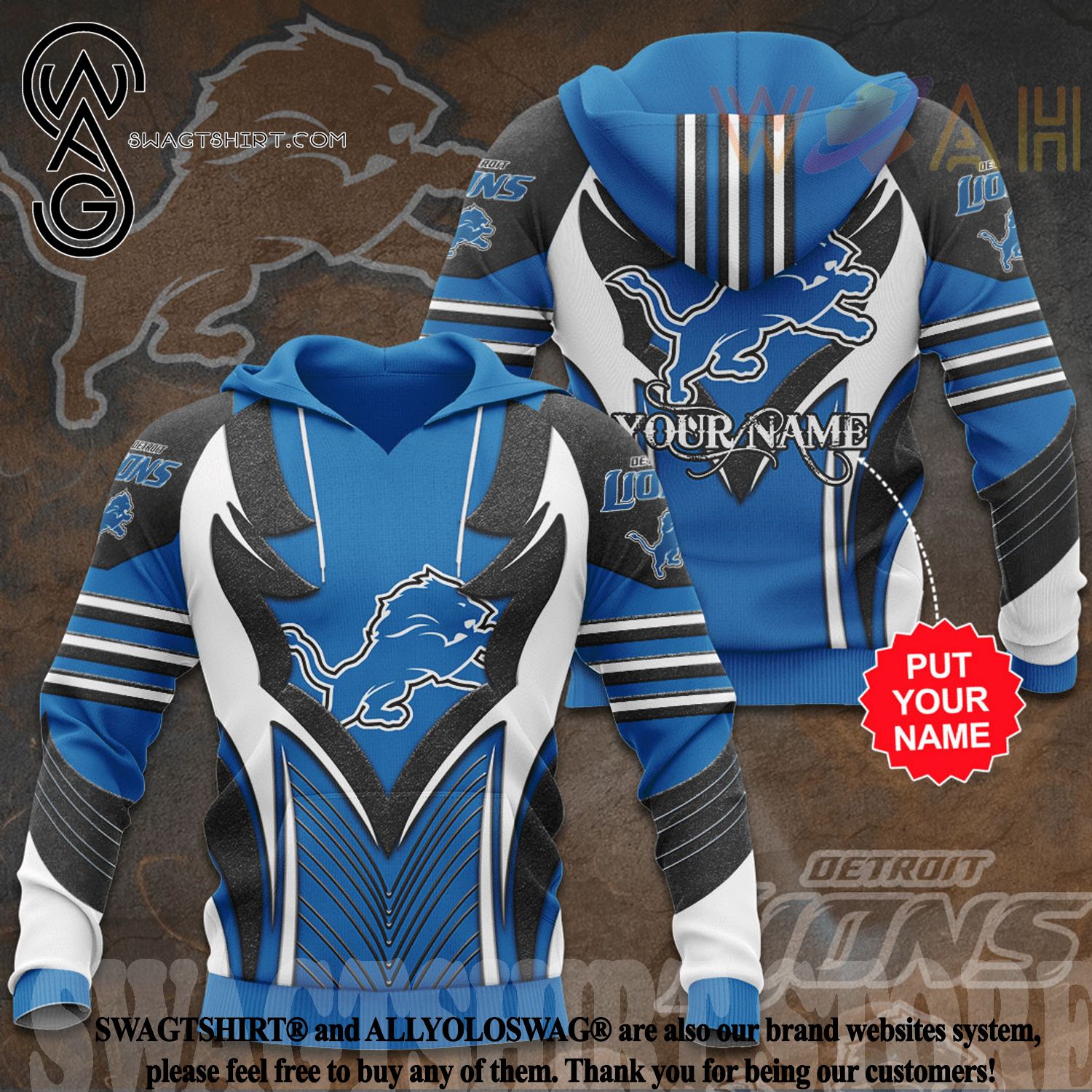 Detroit Lions NFL Special Camo Hunting Personalized Hoodie T Shirt - Growkoc