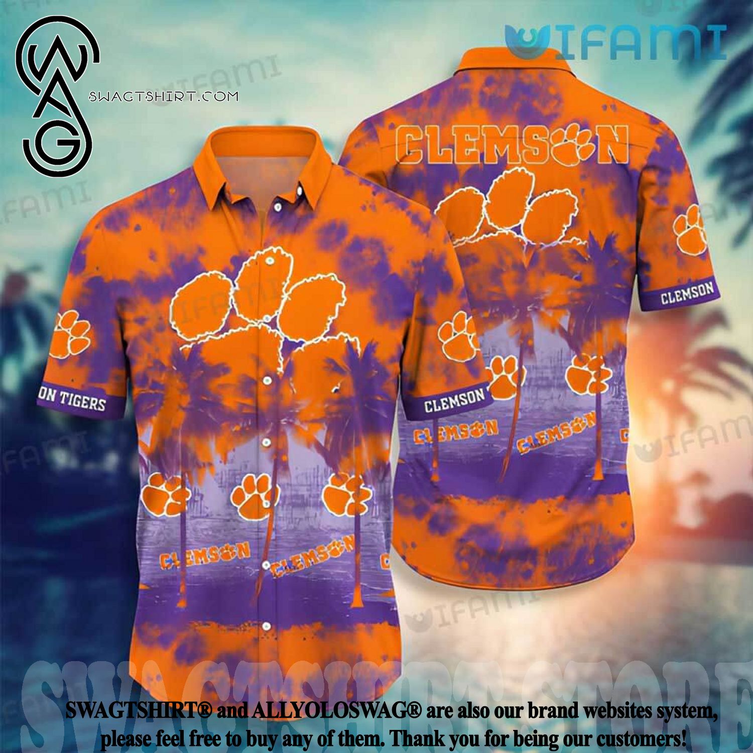 Clemson Tigers Hawaiian Shirttommy Bahama Styleperfect 