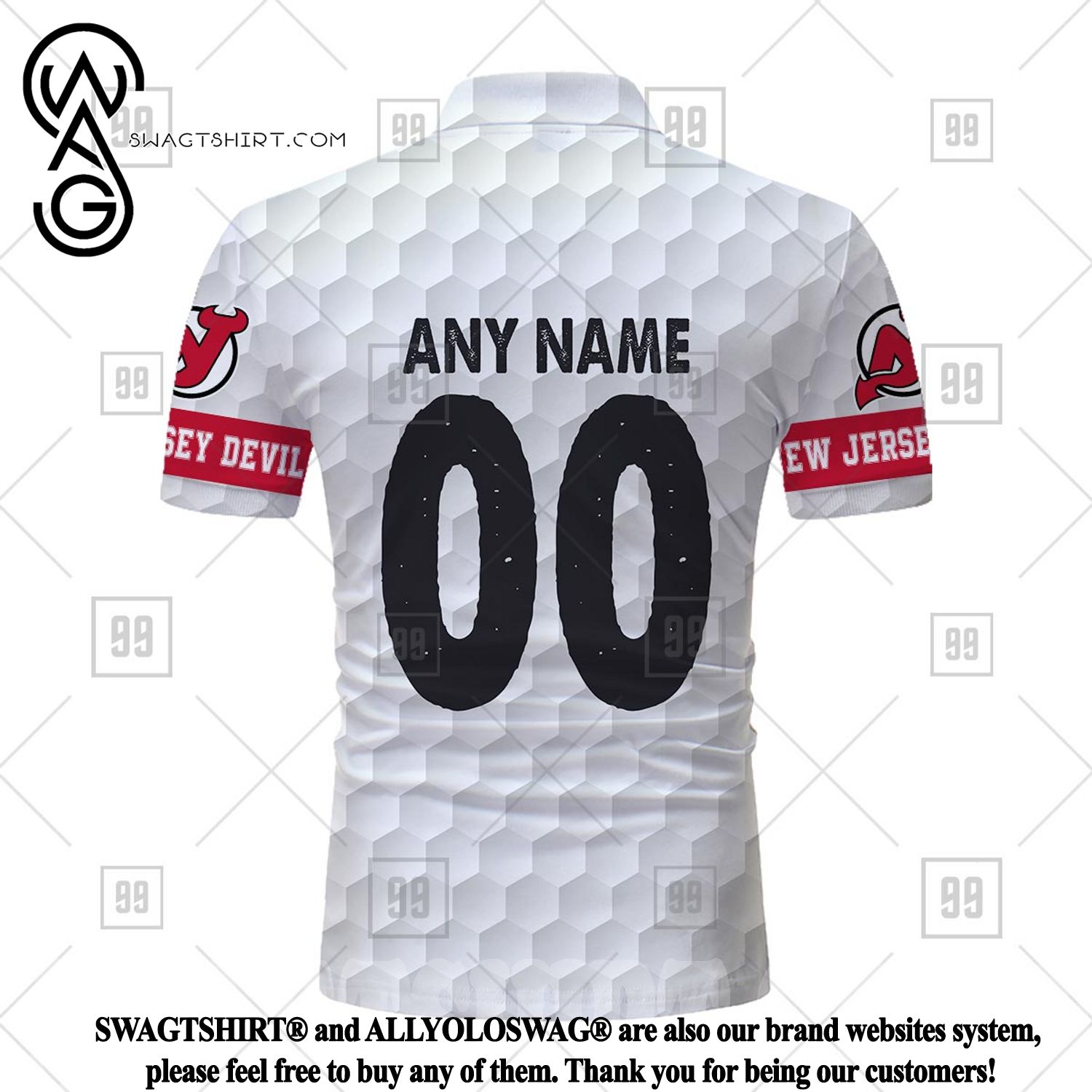 New Jersey Devils Personalized Name NHL Mix Jersey Polo Shirt Best Gift For  Fans