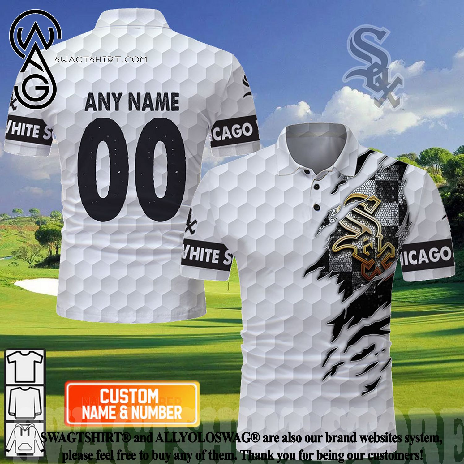 Chicago White Sox Custom Name & Number Baseball Shirt Style Gift For Men  And Women