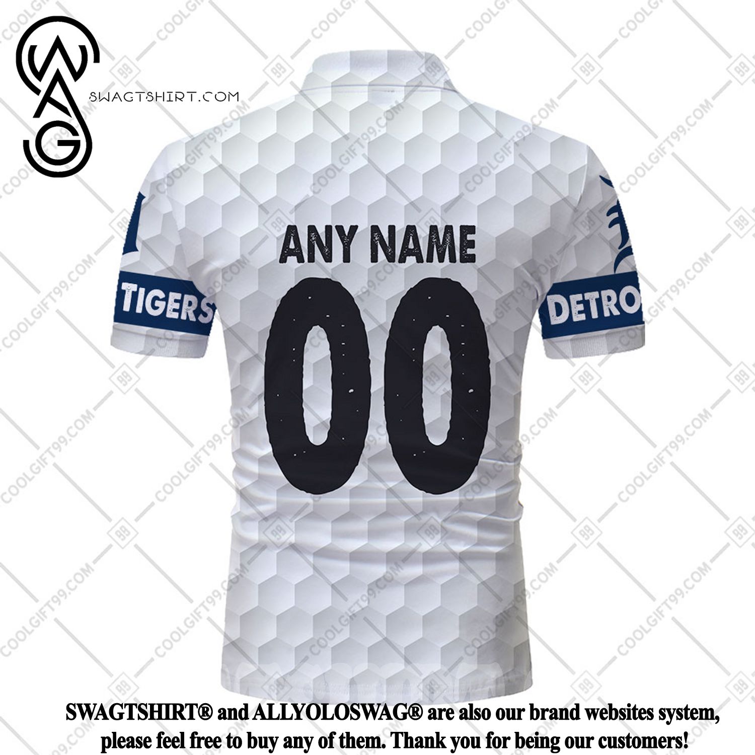 Best Selling Product] Custom MLB Detroit Tigers Mix Golf Style Polo Shirt