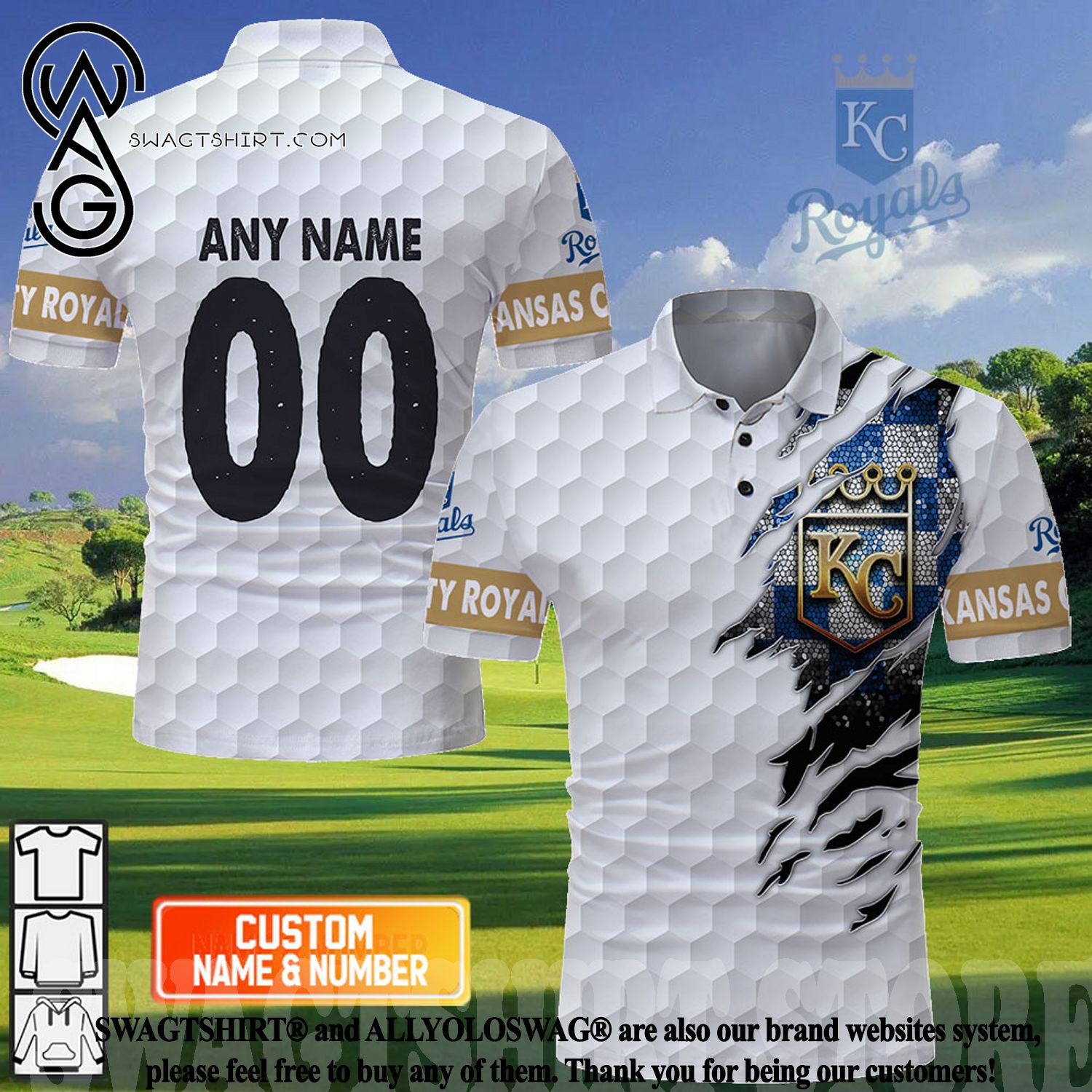 Best Selling Product] Custom MLB Kansas City Royals Mix Golf Style