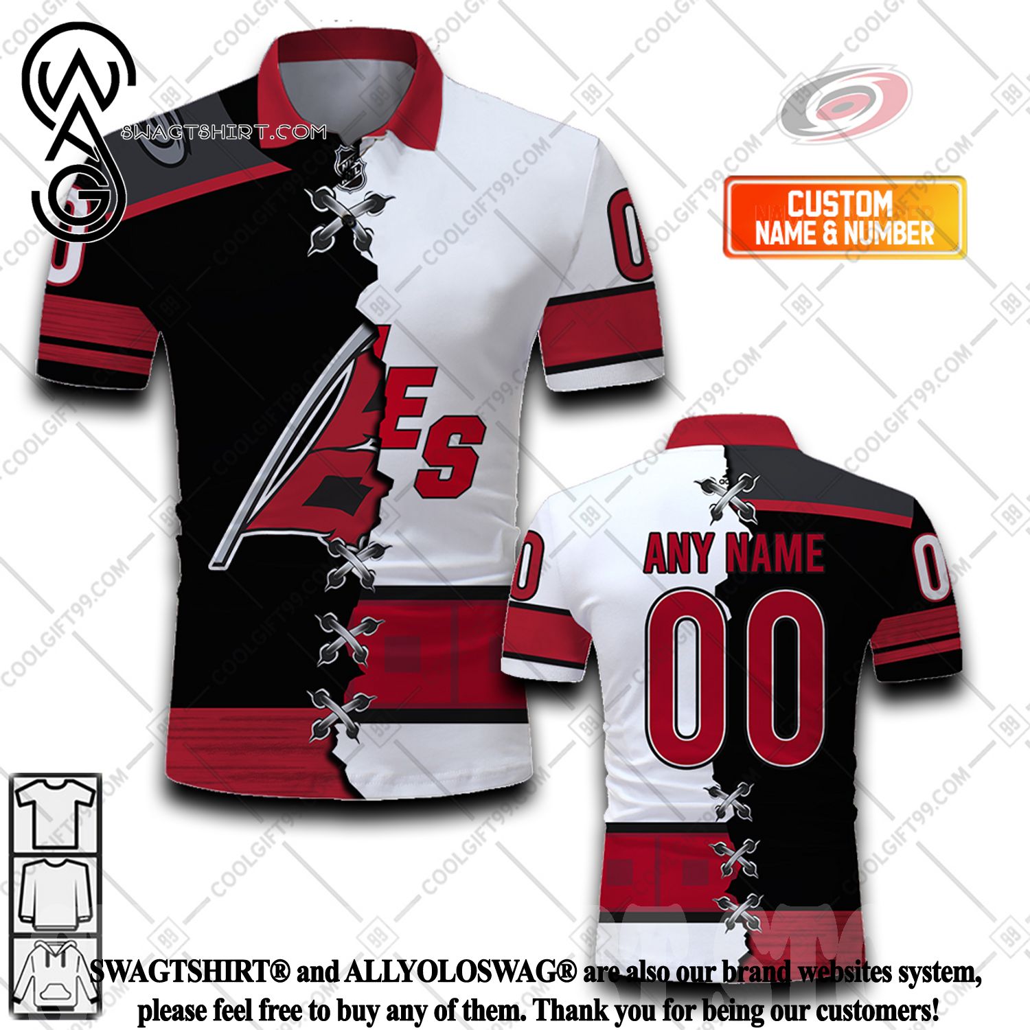 Top-selling item] Custom NHL Carolina Hurricanes Red Version Hockey Jersey
