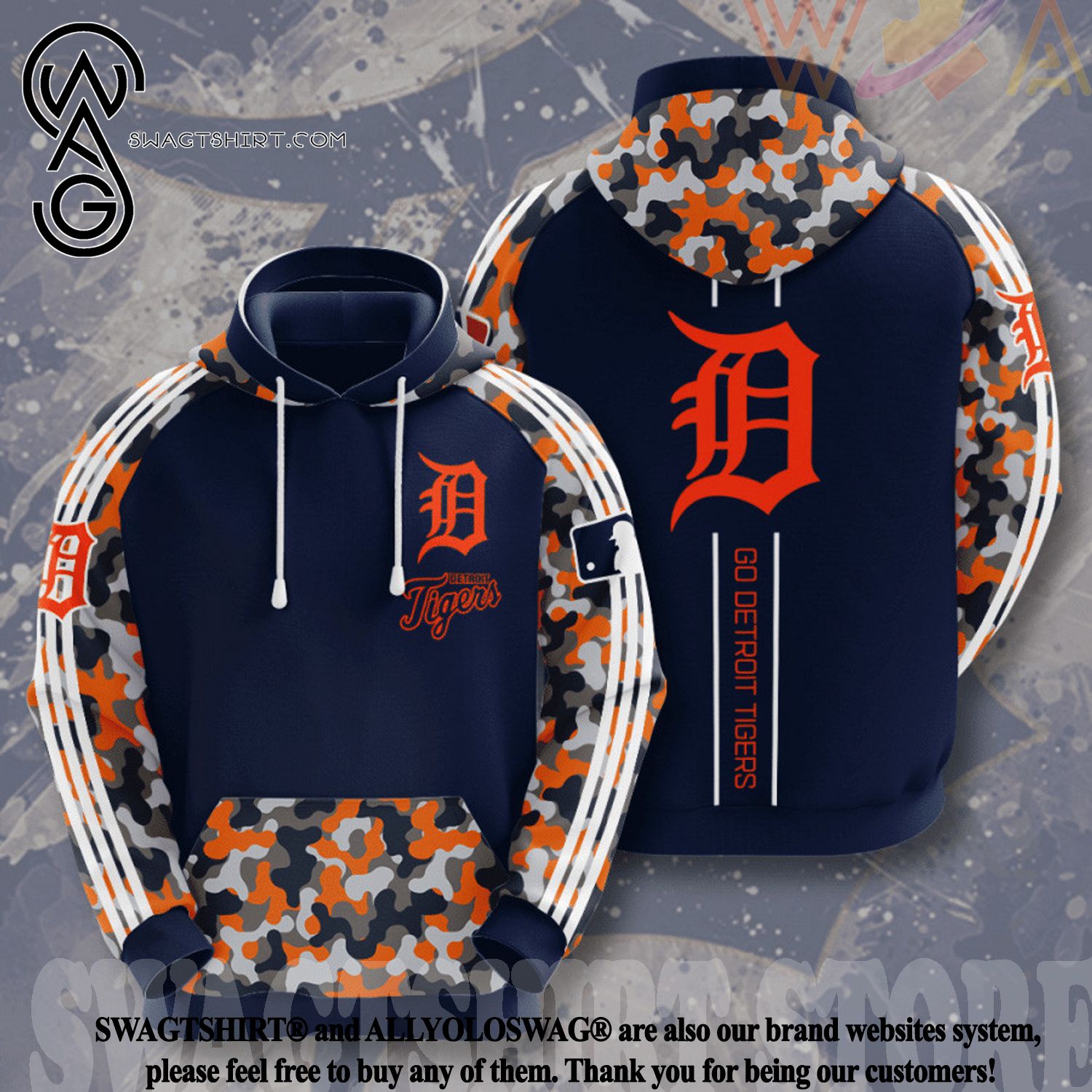 Detroit Tigers Starter Women's Screen Pass Pullover Hoodie