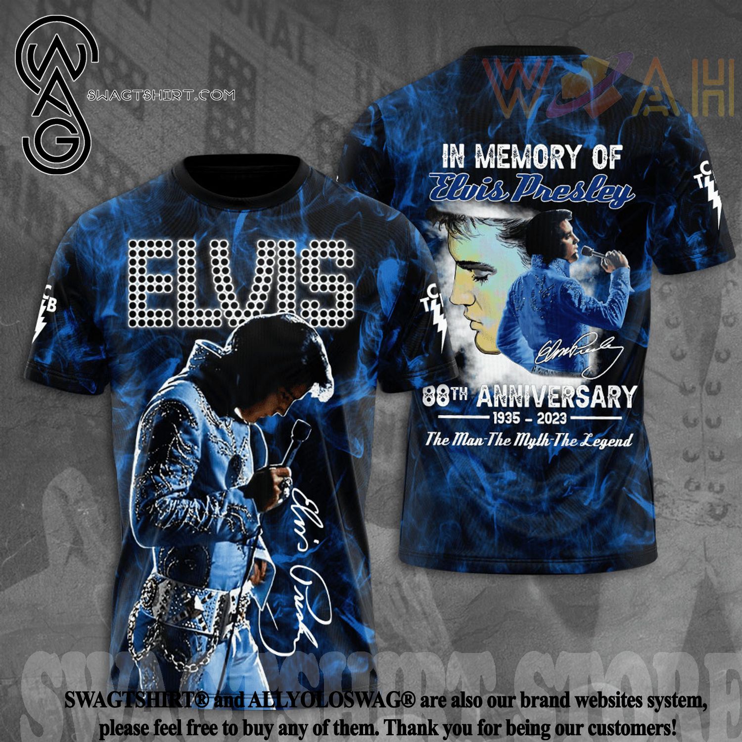 In Memory Of Elvis Presley Hawaiian Shirt The Man The Myth The Legend