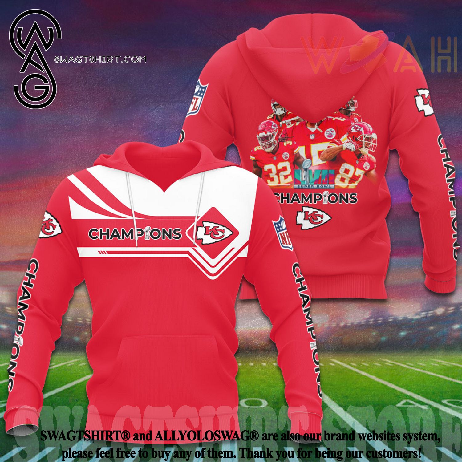 NFL Kansas City Chiefs Patrick Mahomes II Red Black Stripes 3D Pullover  Hoodie For Fans - Freedomdesign