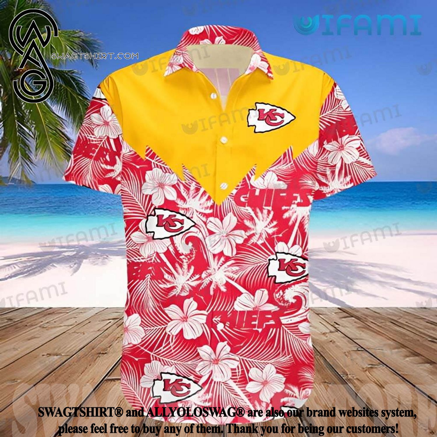 KC Chiefs Hawaiian Shirt Flamingo Palm Leaf Kansas City Gift - Personalized  Gifts: Family, Sports, Occasions, Trending