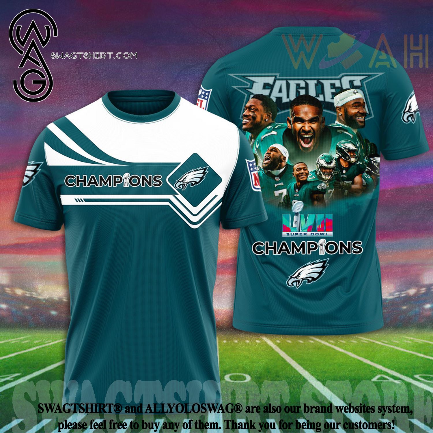 Philadelphia Eagles Super Bowl 2023 Champions shirt - High-Quality Printed  Brand