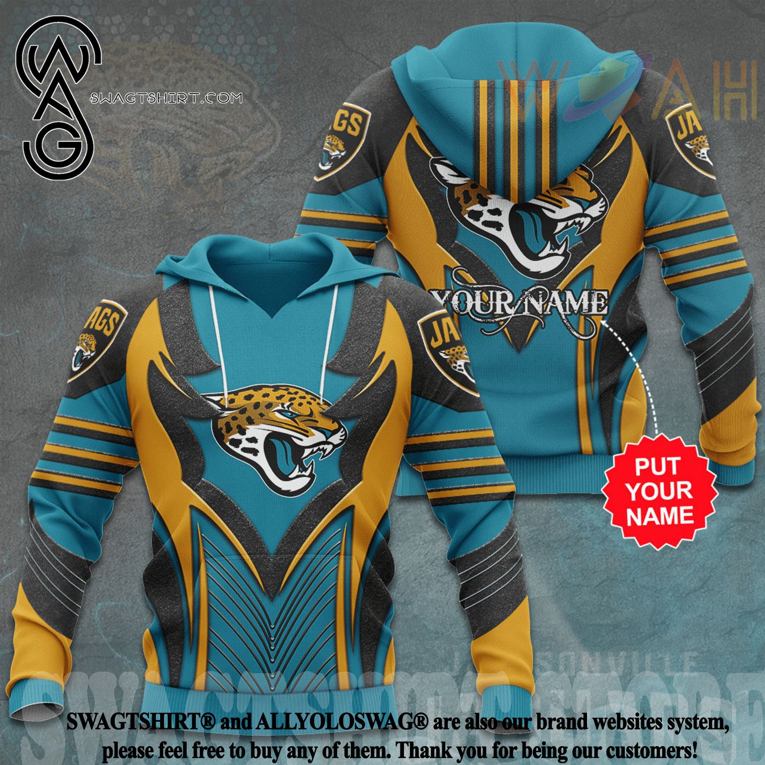 Jaguars Lines Repeat Hoodie