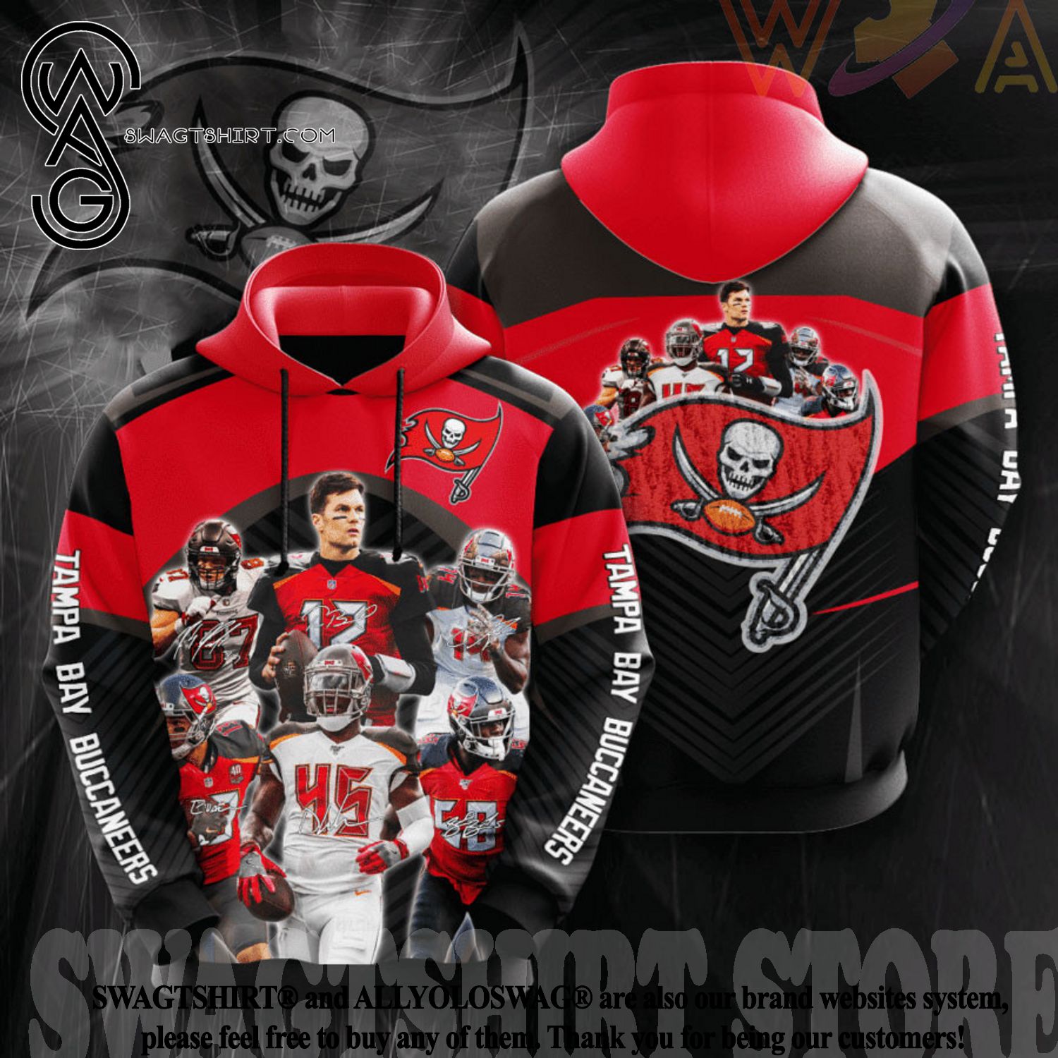 Jersey Ninja - Tampa Bay Buccaneers Black Hockey Jersey