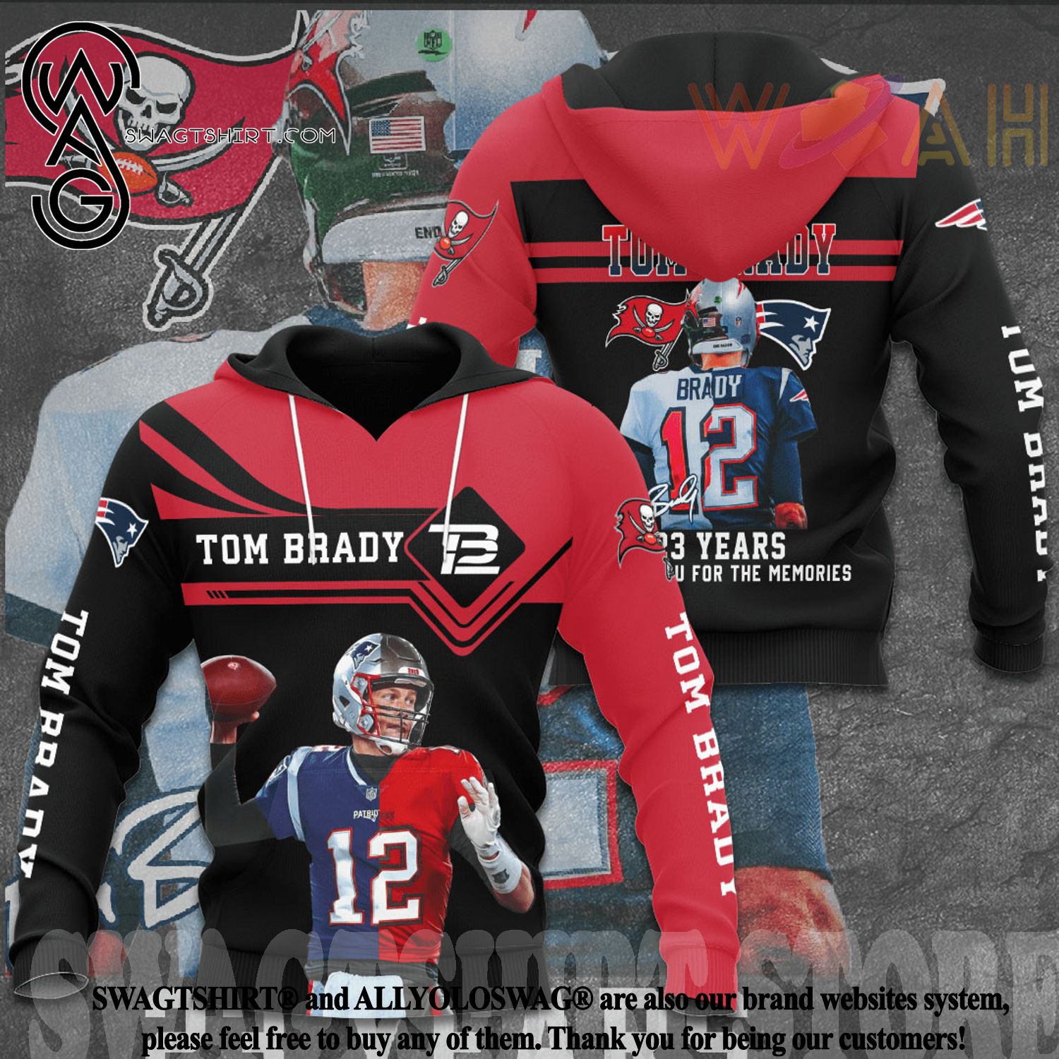 Best Selling Product] Tom Brady NFL New Fashion Full Printed Shirt