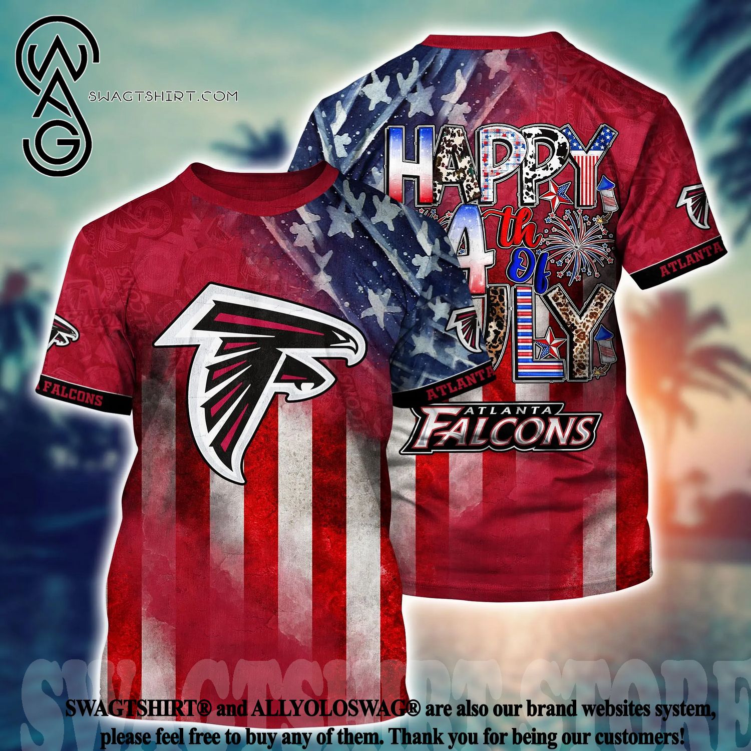 Atlanta Falcons NFL Hawaiian Shirt 4th Of July Independence Day