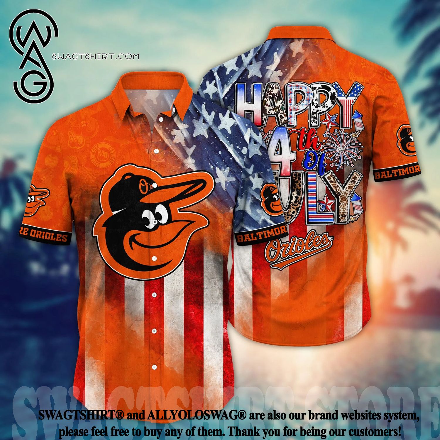 Top-selling item] Baltimore Orioles MLB Team Summer Hawaiian Shirt