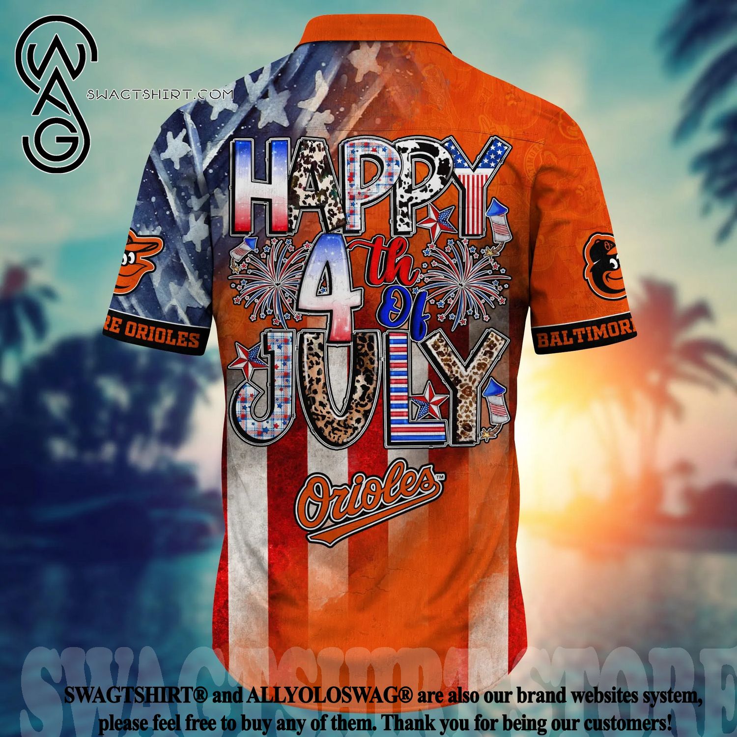 Baltimore Orioles MLB Hawaiian Shirt 4th Of July Independence Day