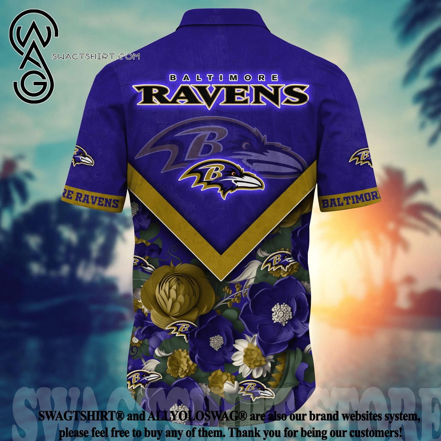 Baltimore Ravens NFL Flower Hawaiian Shirt Special Gift For Real