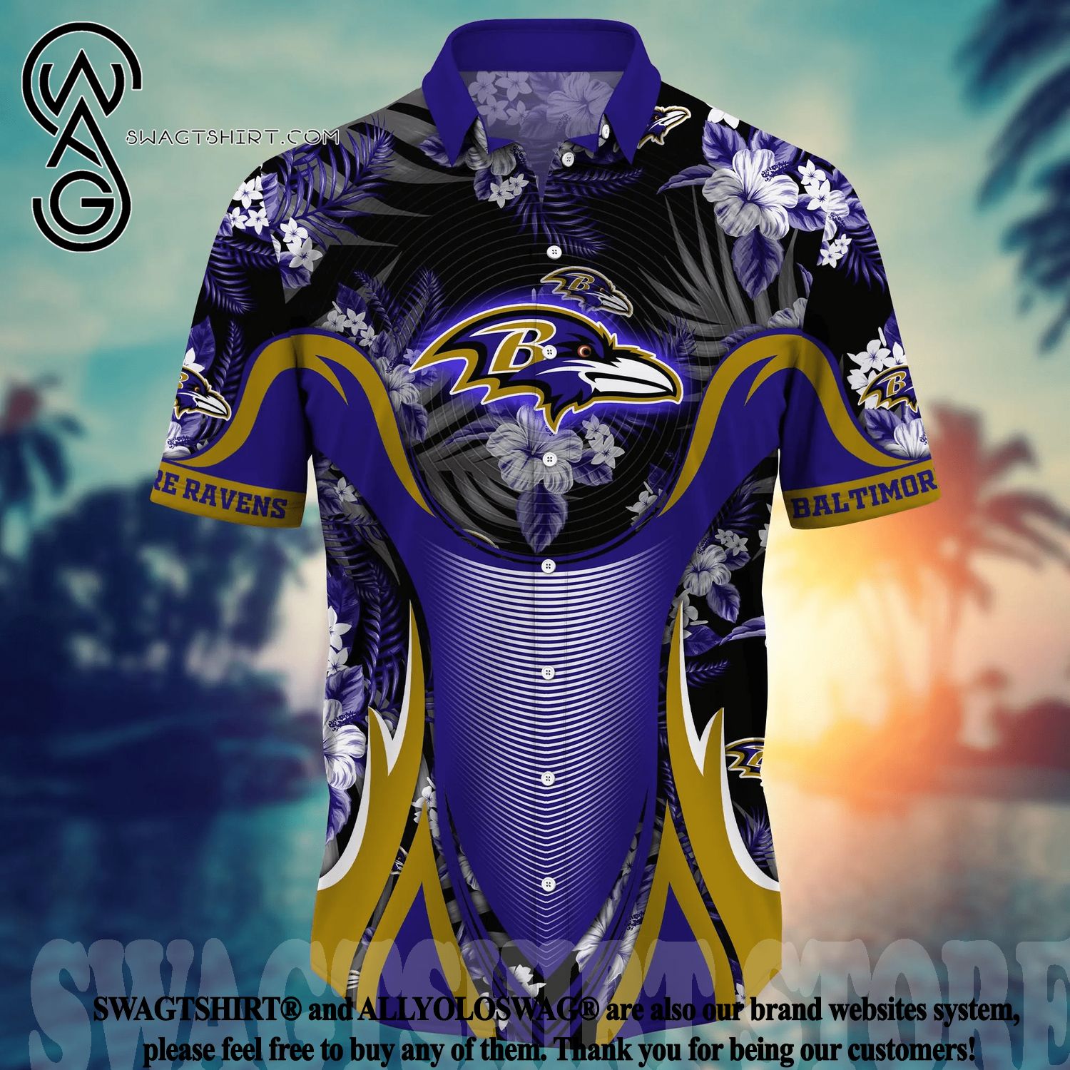 Baltimore Ravens NFL Flower Hawaiian Shirt Special Gift For Real