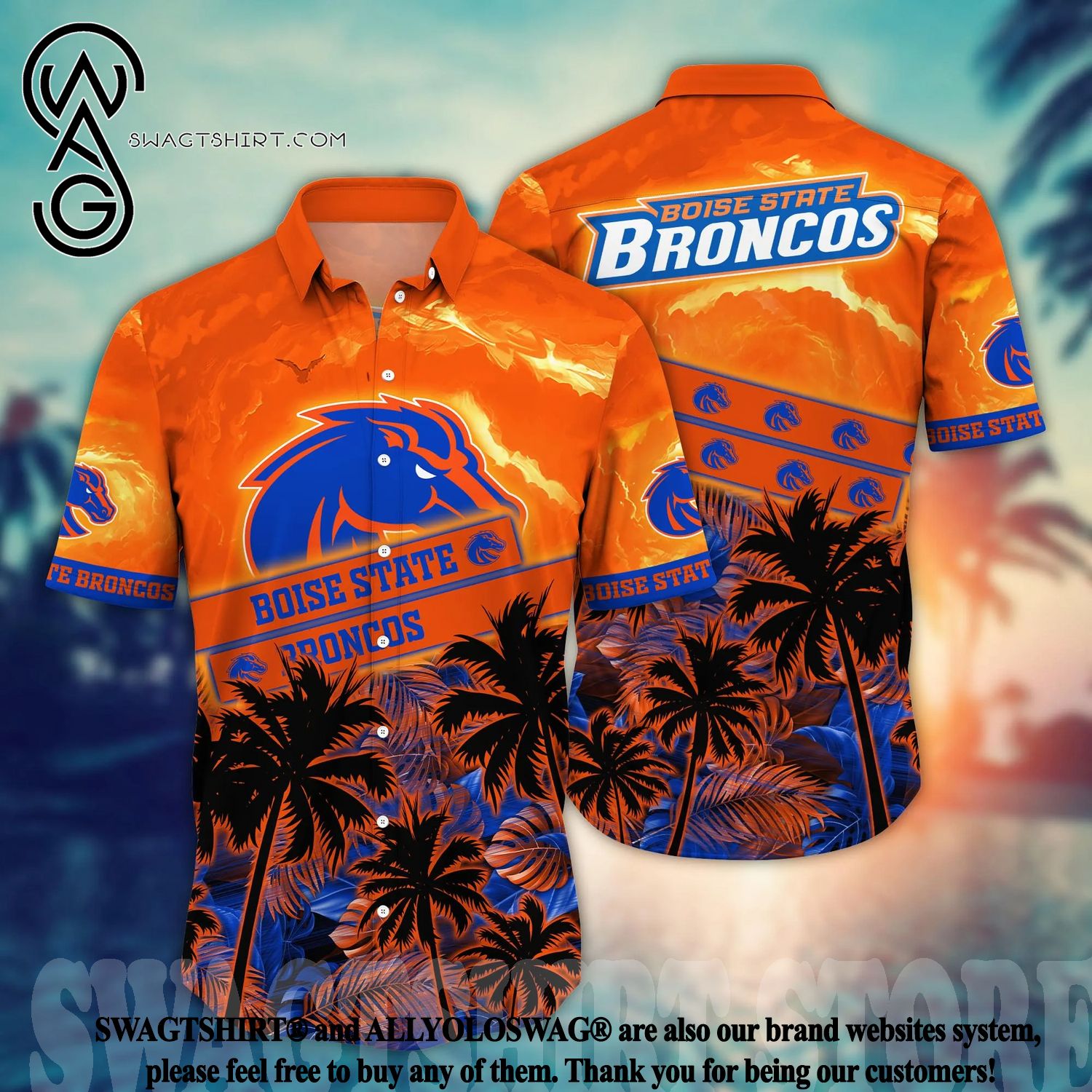 American Broncos Football Print Summer Mens Classic Short Sleeve