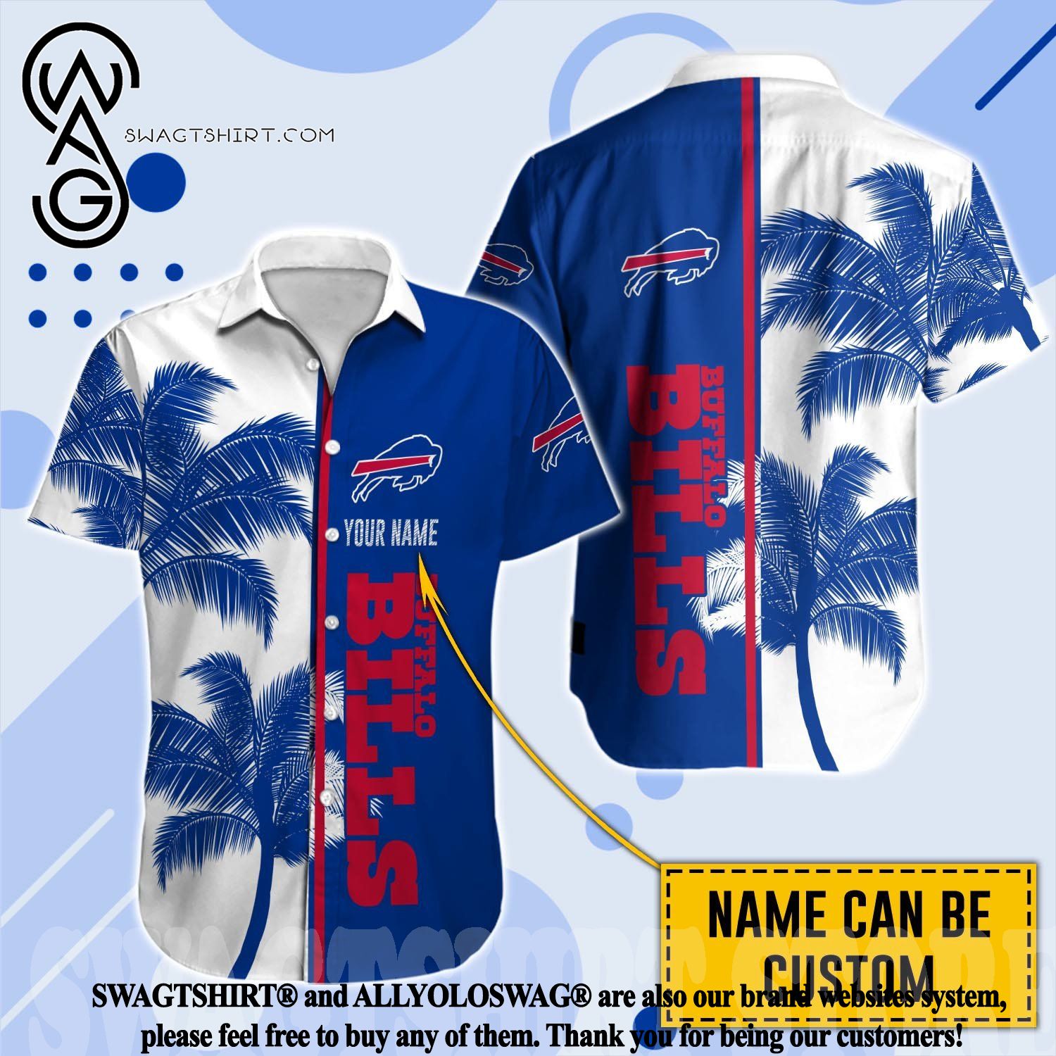 Best Selling Product] Buffalo Bills Men Short Custom NFL 3D Full Printing  Hawaiian Shirt