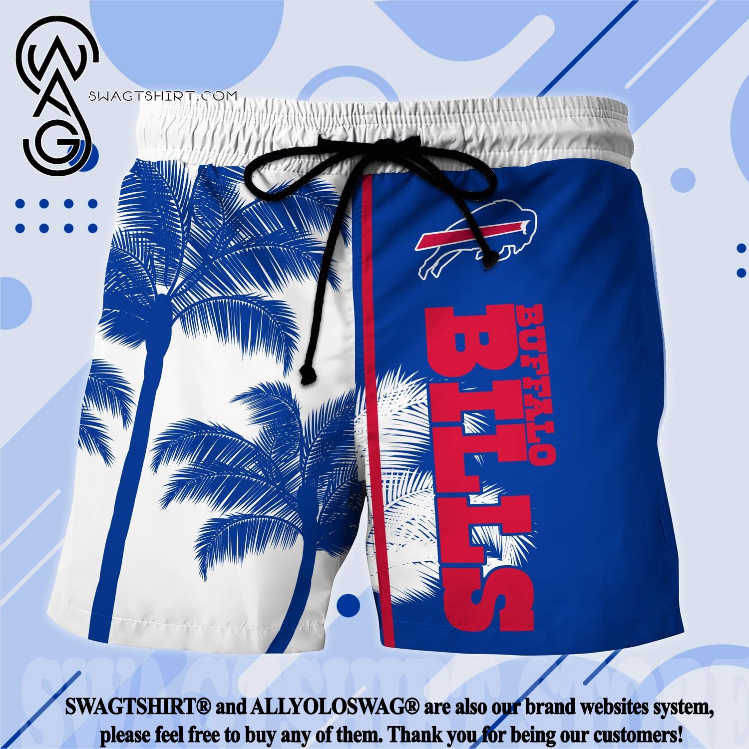 Buffalo Bills Hawaiian Shirt, Beach Shorts for Men