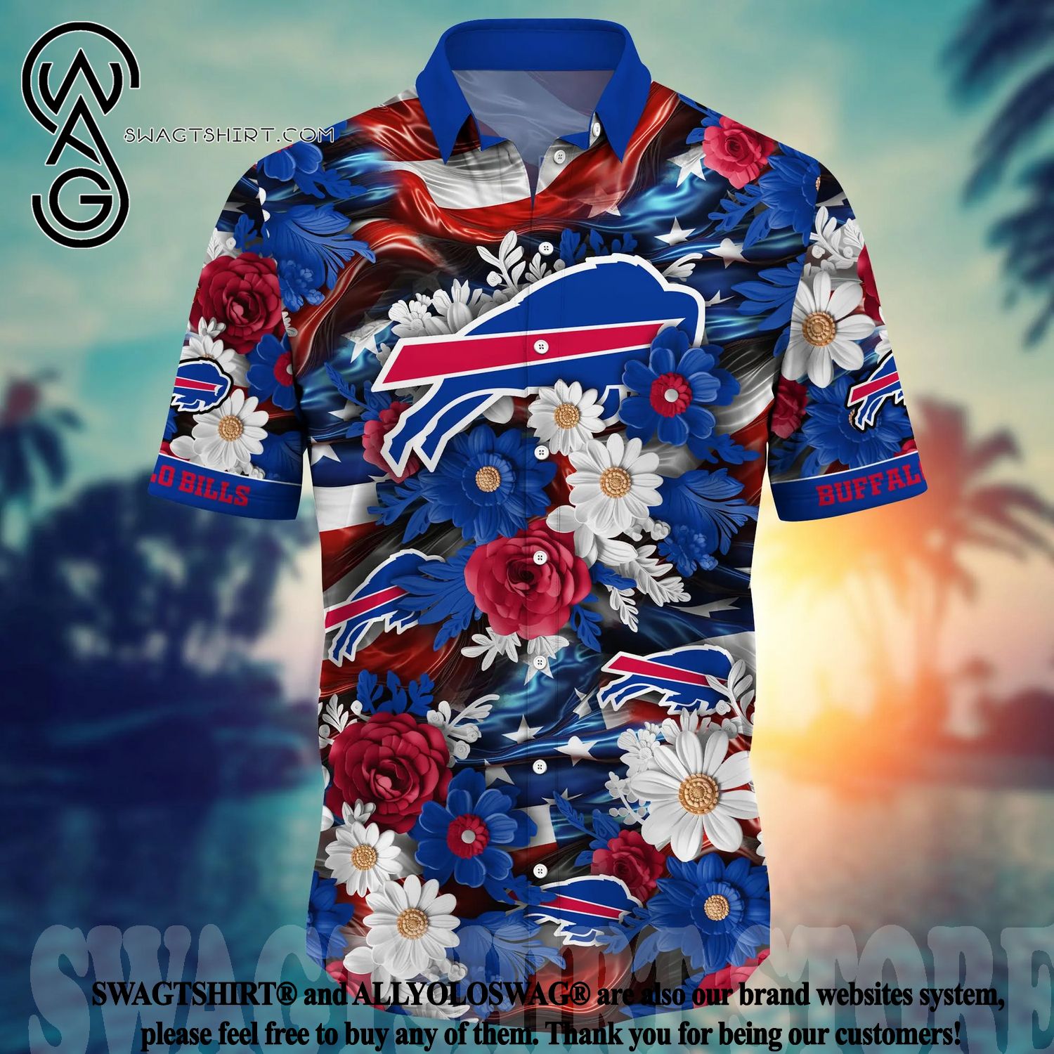 Best Selling Product] Buffalo Bills NFL Independence Day Unisex Full  Printing Hawaiian Shirt