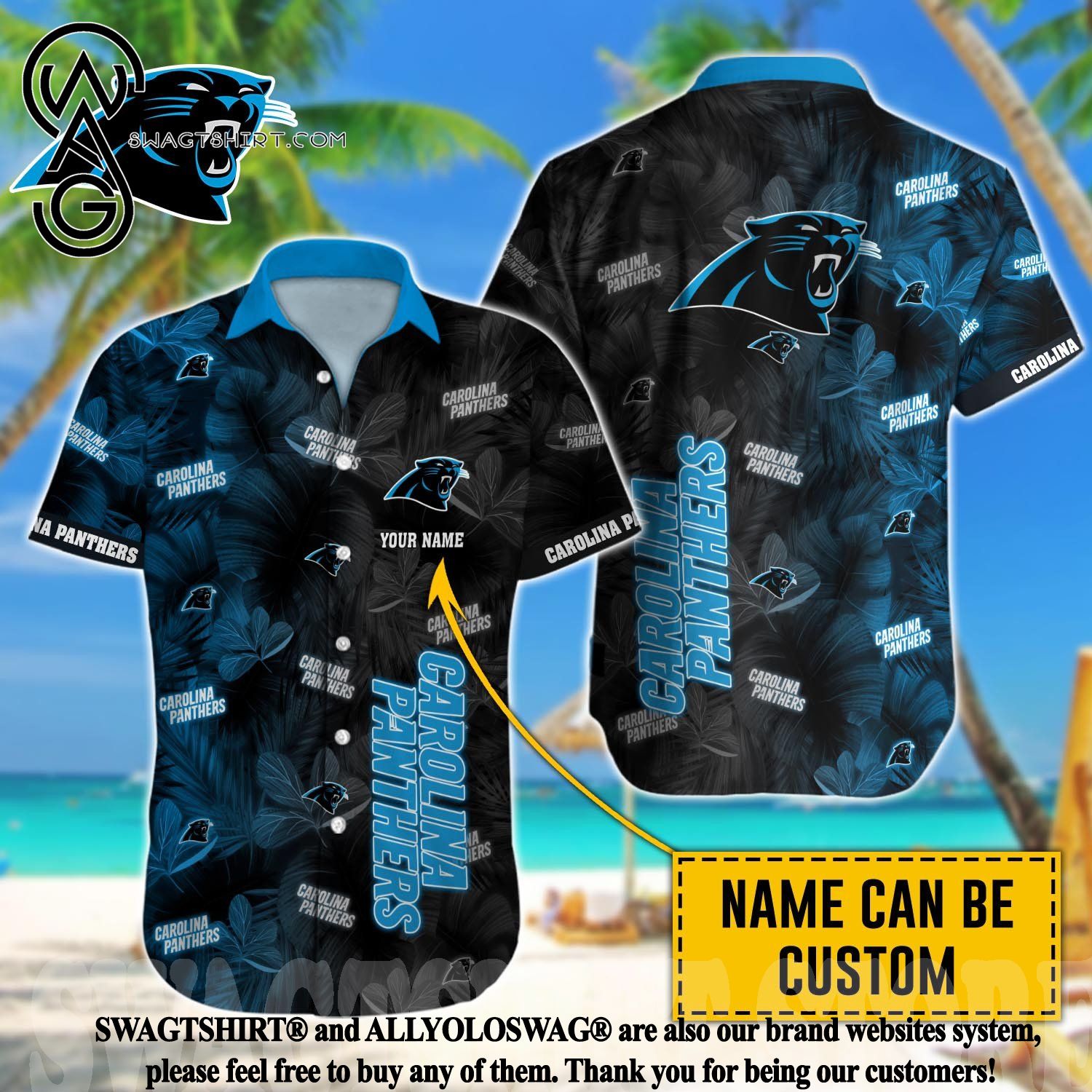 Best Selling Product] Carolina Panthers NFL Classic Full Printed Hawaiian  Beach Shirt