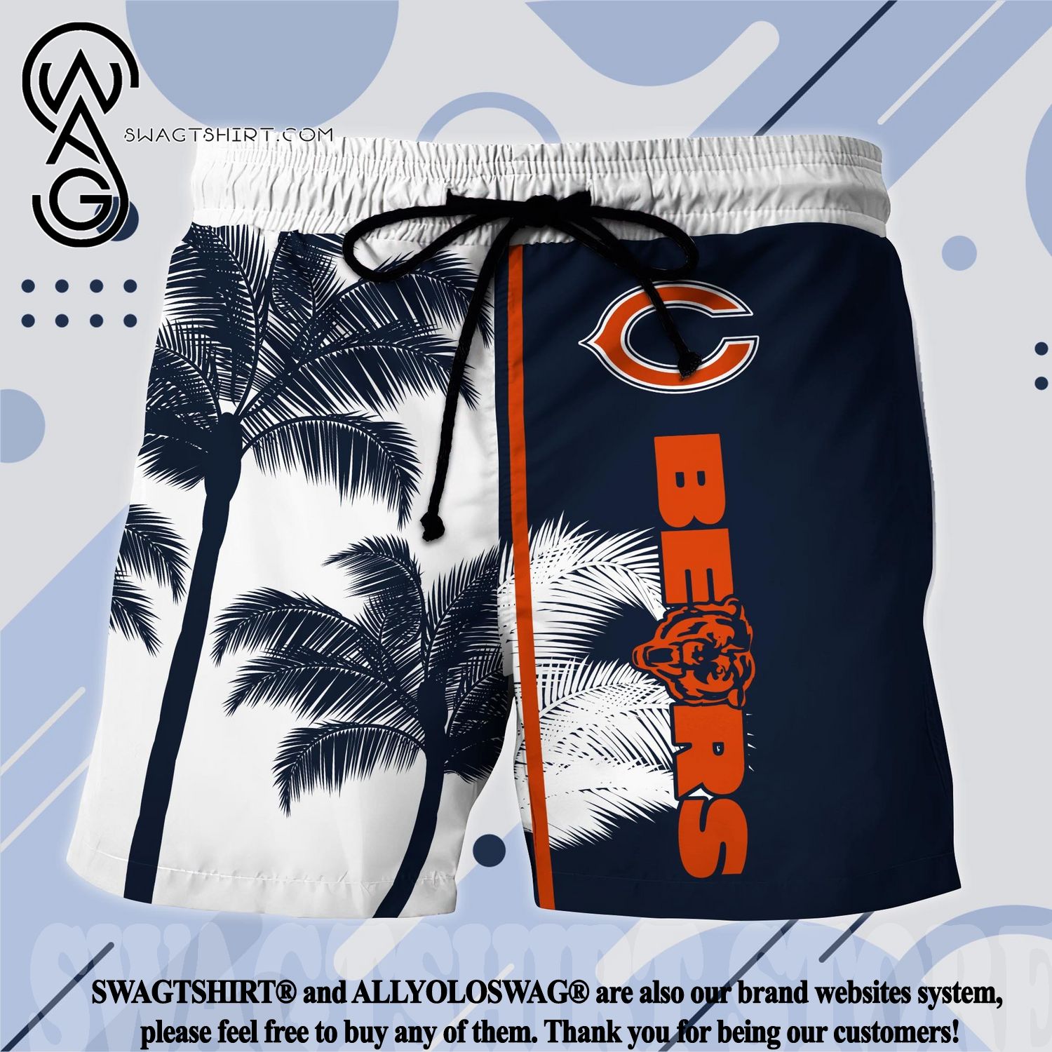 Topeka Style Chicago Bears Nfl Mens Hawaiian Shirts And Short