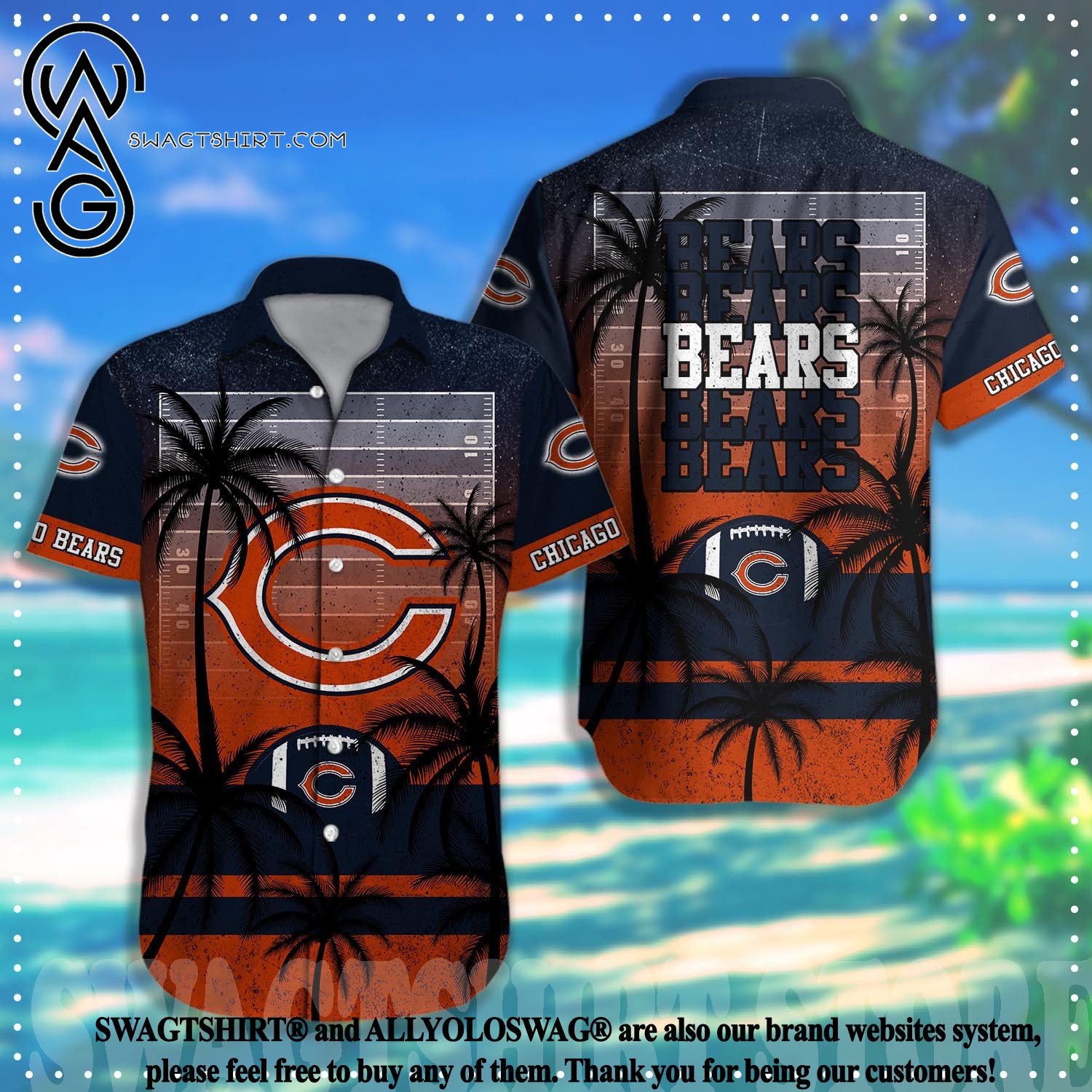 Top-selling item] NFL Chicago Bears Mickey Mouse Summer Holiday Hawaiian  Shirt