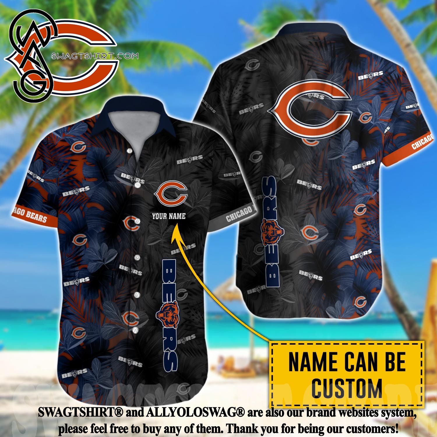 Best Selling Product] Chicago Bears NFL Custom Full Printing Hawaiian Shirt