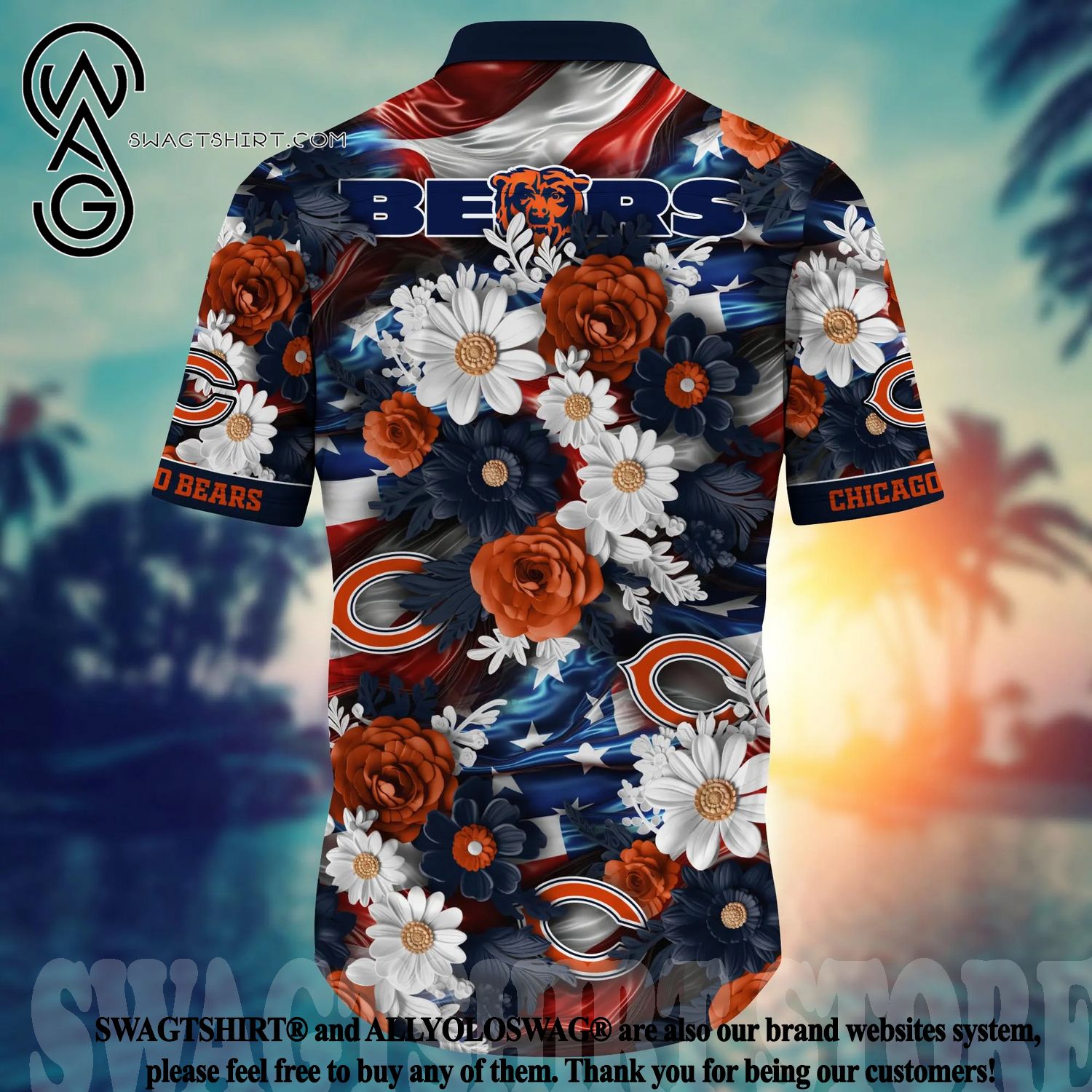 Top-selling item] NFL Chicago Bears Sport Team Summer Holiday Hawaiian Shirt