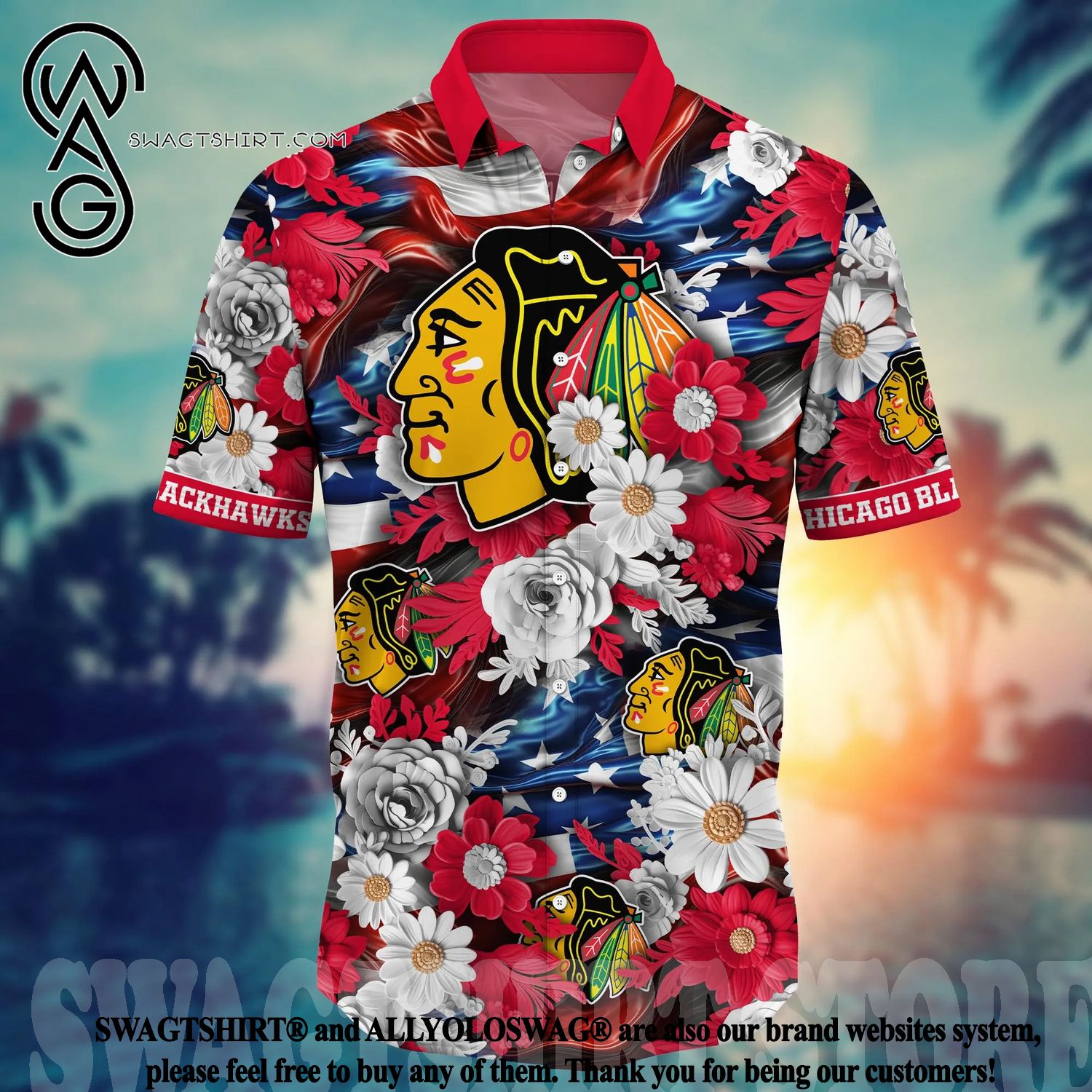 Top-selling Item] Chicago Blackhawks NHL Palm Tree Hawaiian Shirt