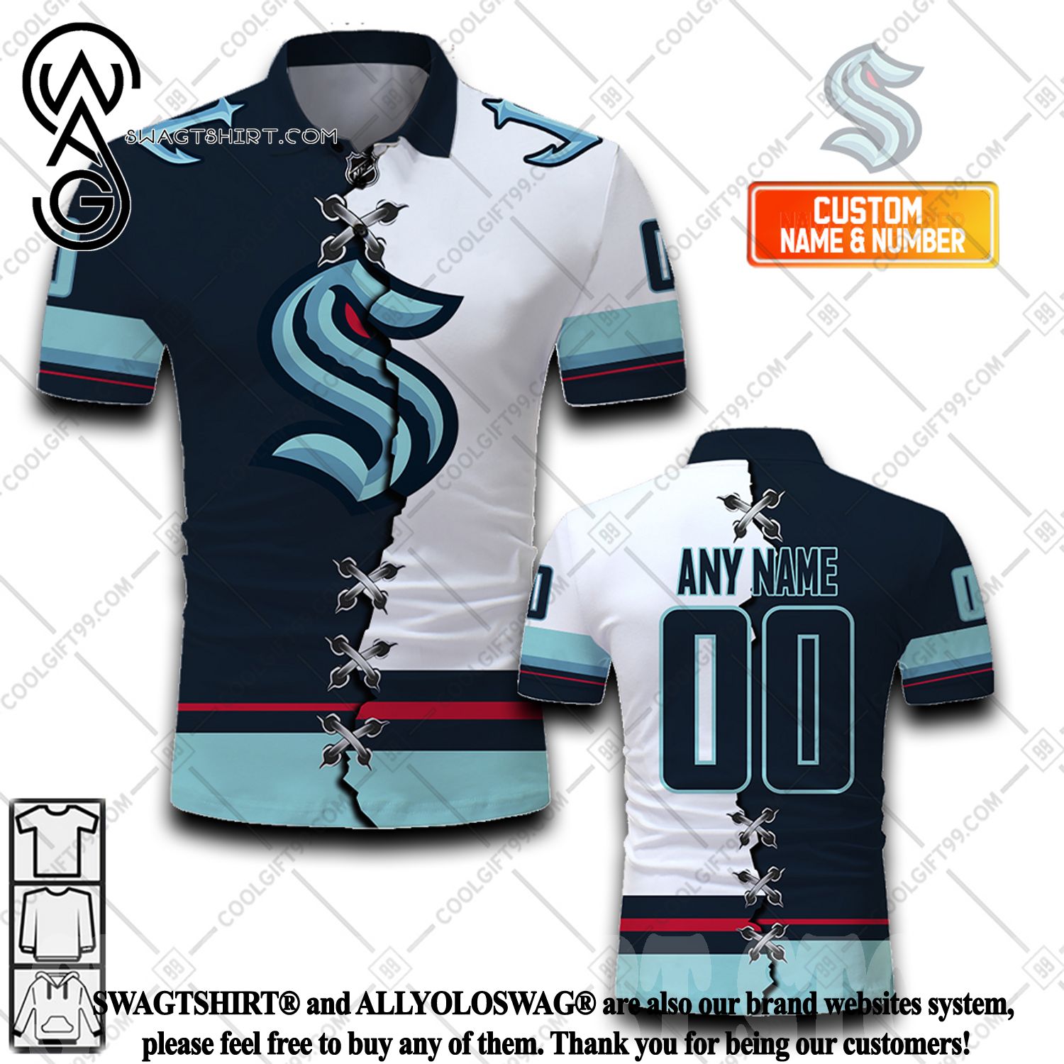 The best selling] Personalized NHL Seattle Kraken Mix Jersey 2023 Style For  Sport Fans Full Printing Shirt
