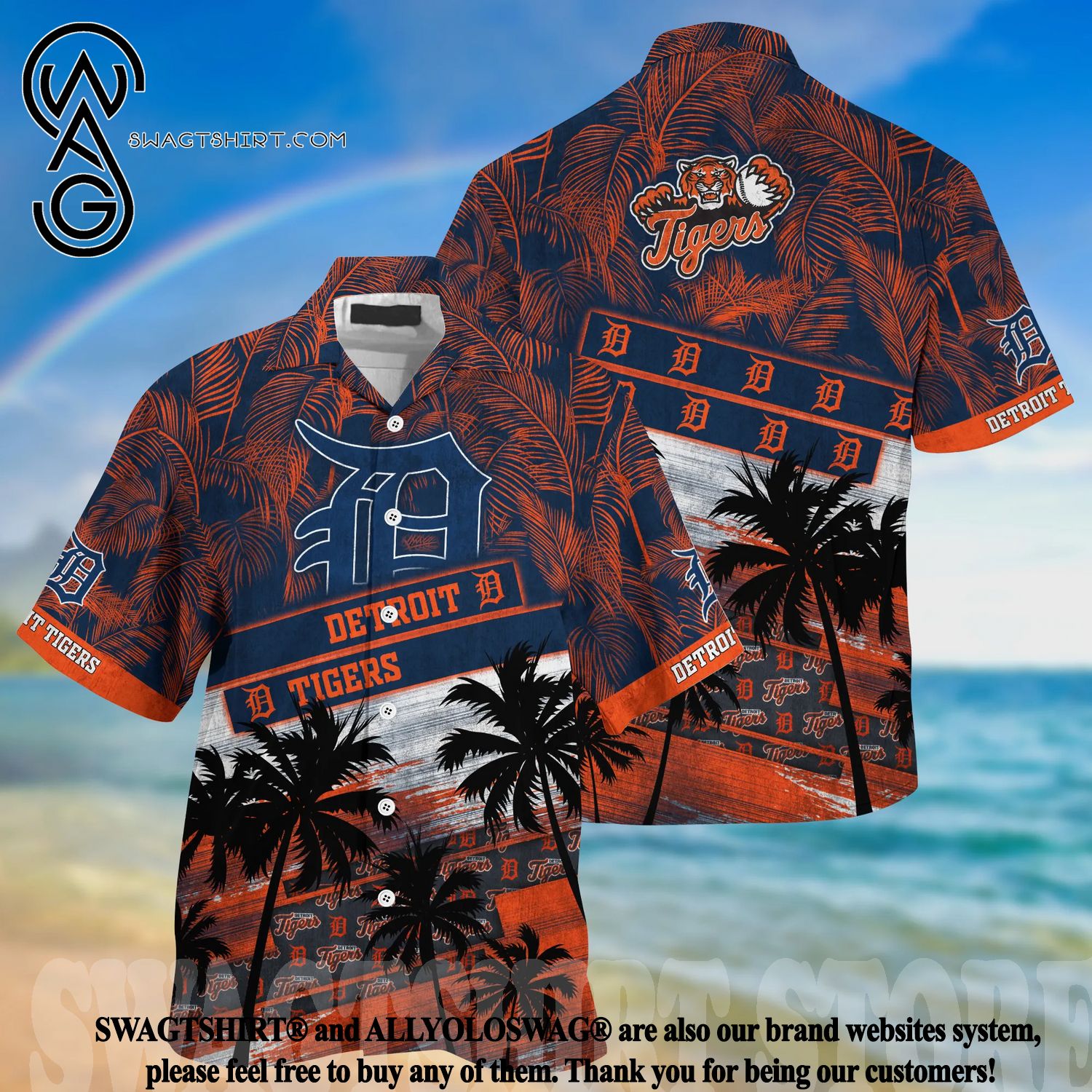 Best Selling Product] Detroit Tigers MLB Palm Tree Pattern Unisex Full  Printed Hawaiian Shirt