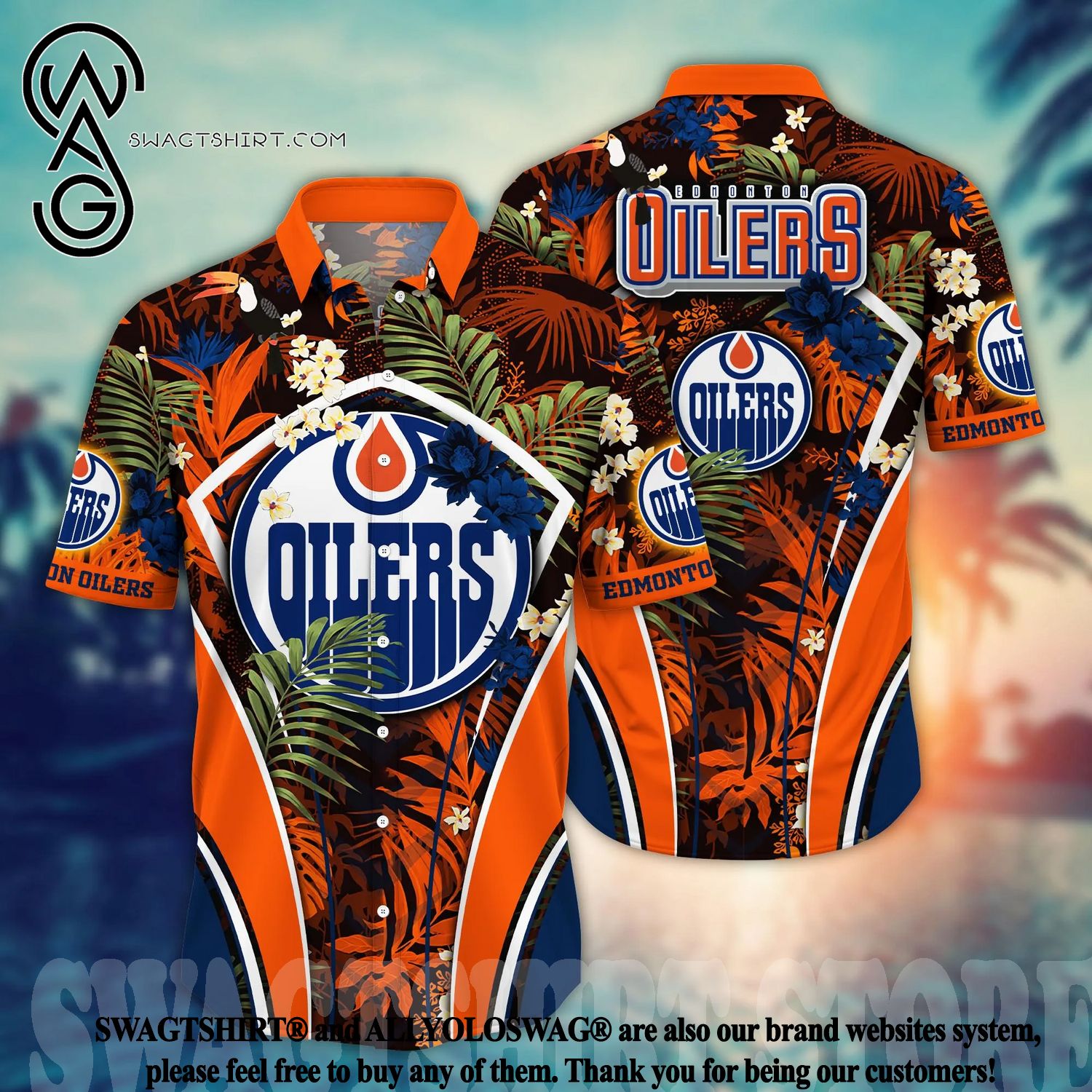 Edmonton Oilers T-Shirt 3D cool design short Sleeve