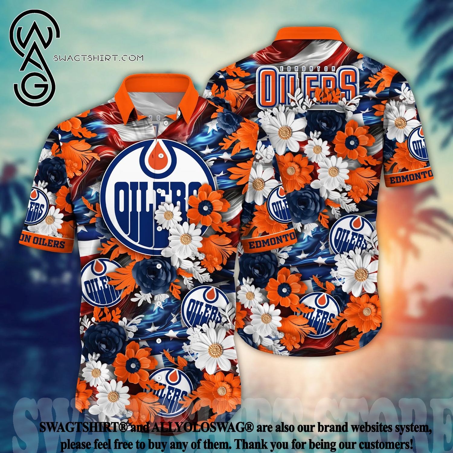 Best Selling Product] Edmonton Oilers NHL Independence Day Classic