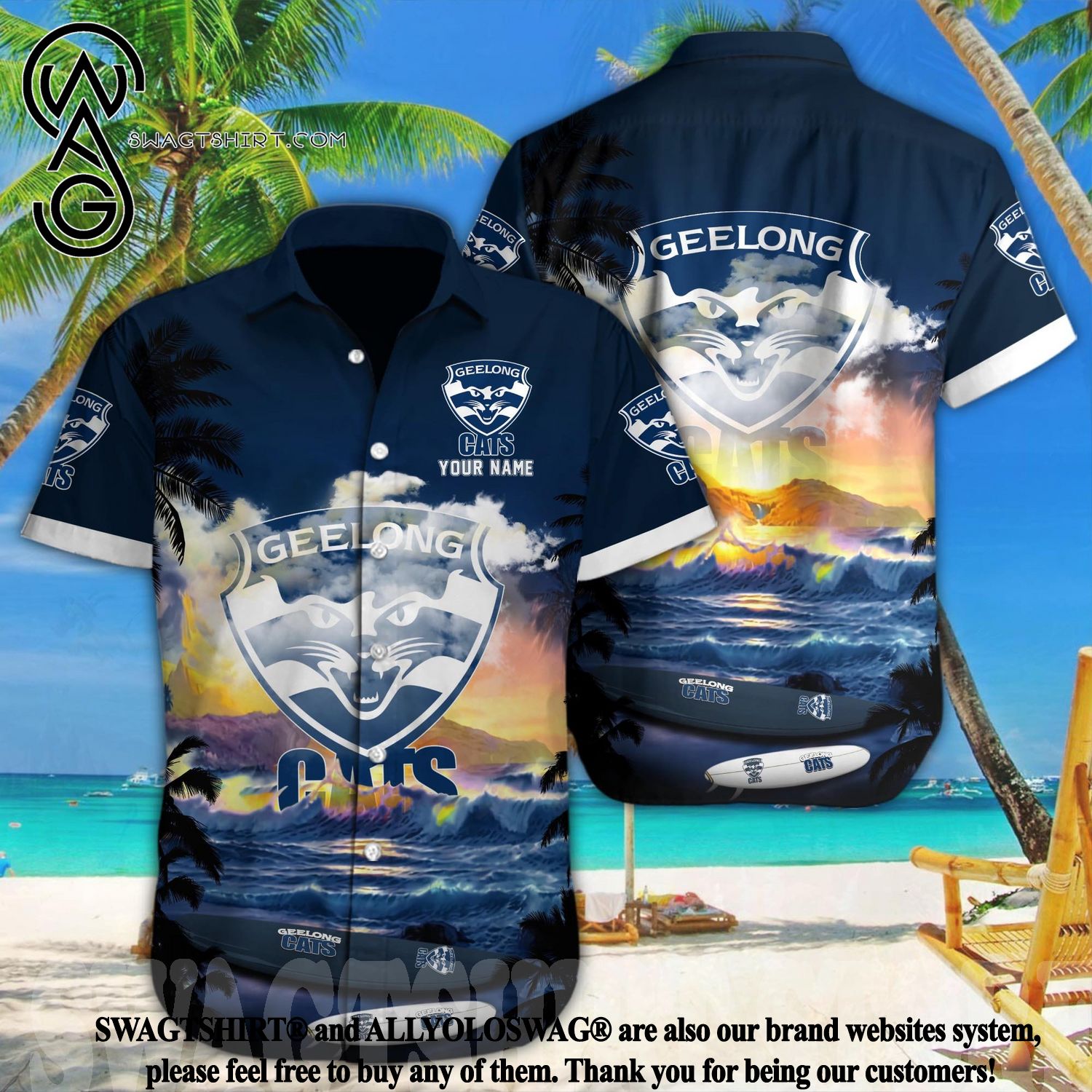 AFL West Coast Eagles Hawaiian Shirt V4