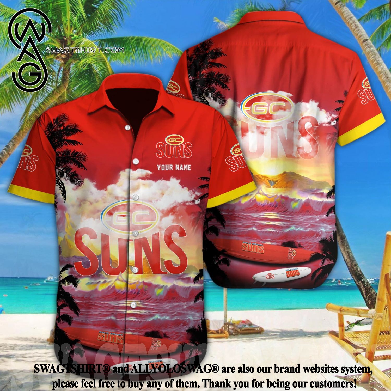 Gold Coast Titans 3D Personalized Hawaii Shirt And Shorts Gift For