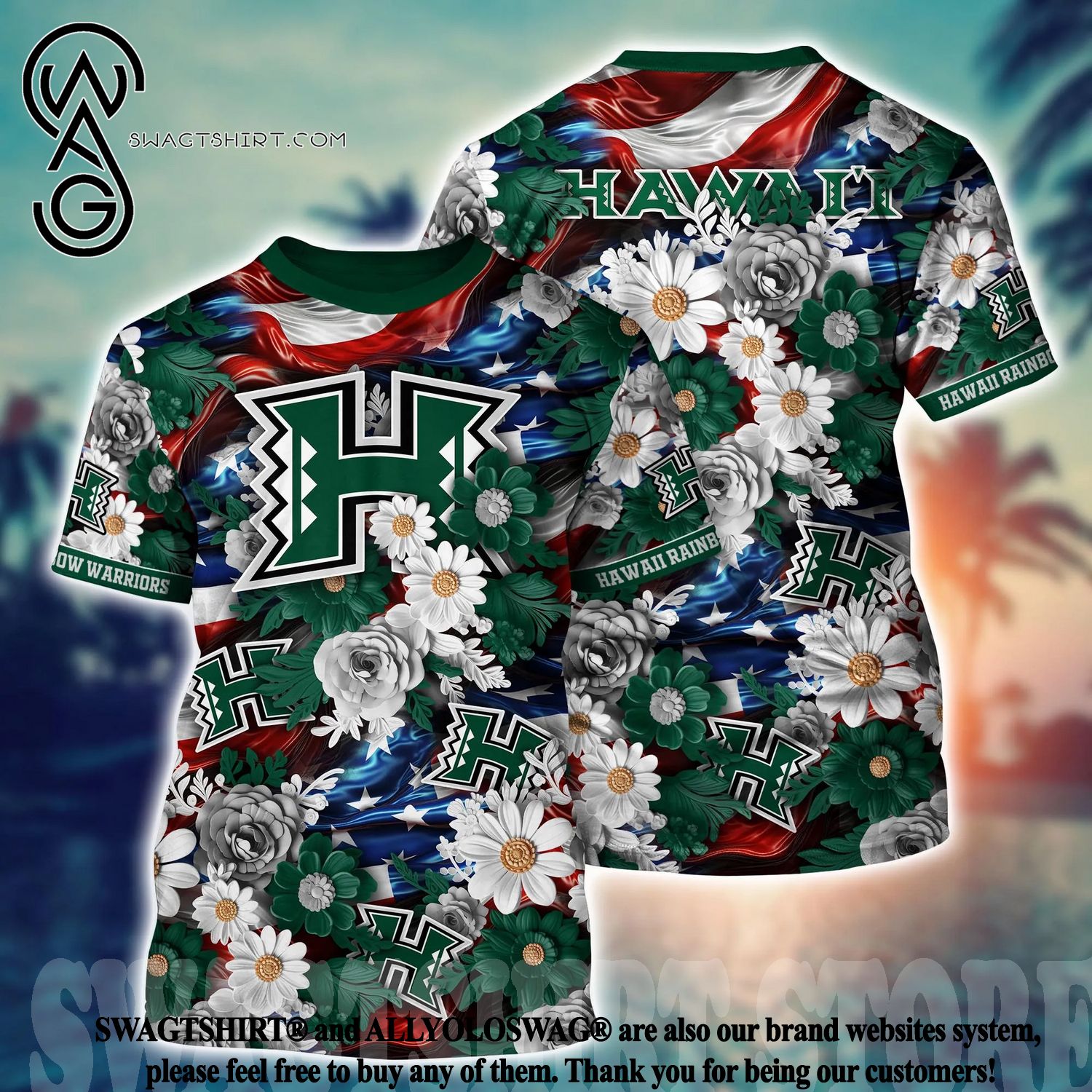 Hawaii Rainbow Warriors NCAA Custom Name Hawaiian Shirt For Beach Lover -  Freedomdesign