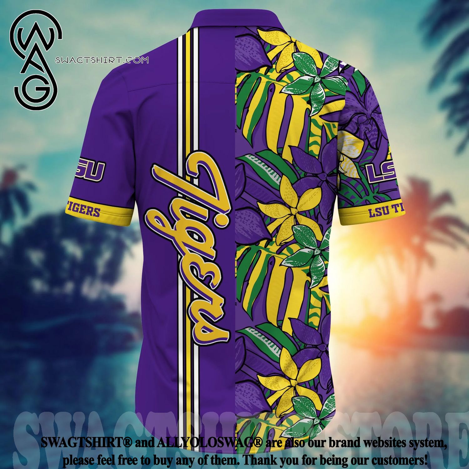 Lsu Tigers NCAA Flower Cheap Hawaiian Shirt 3D Shirt, Lsu Tigers