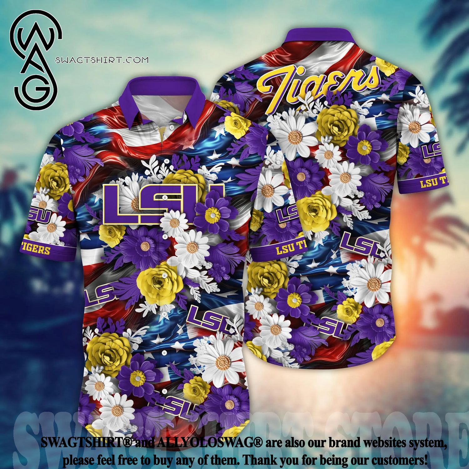 Lsu Tigers NCAA Flower Cheap Hawaiian Shirt 3D Shirt, Lsu Tigers