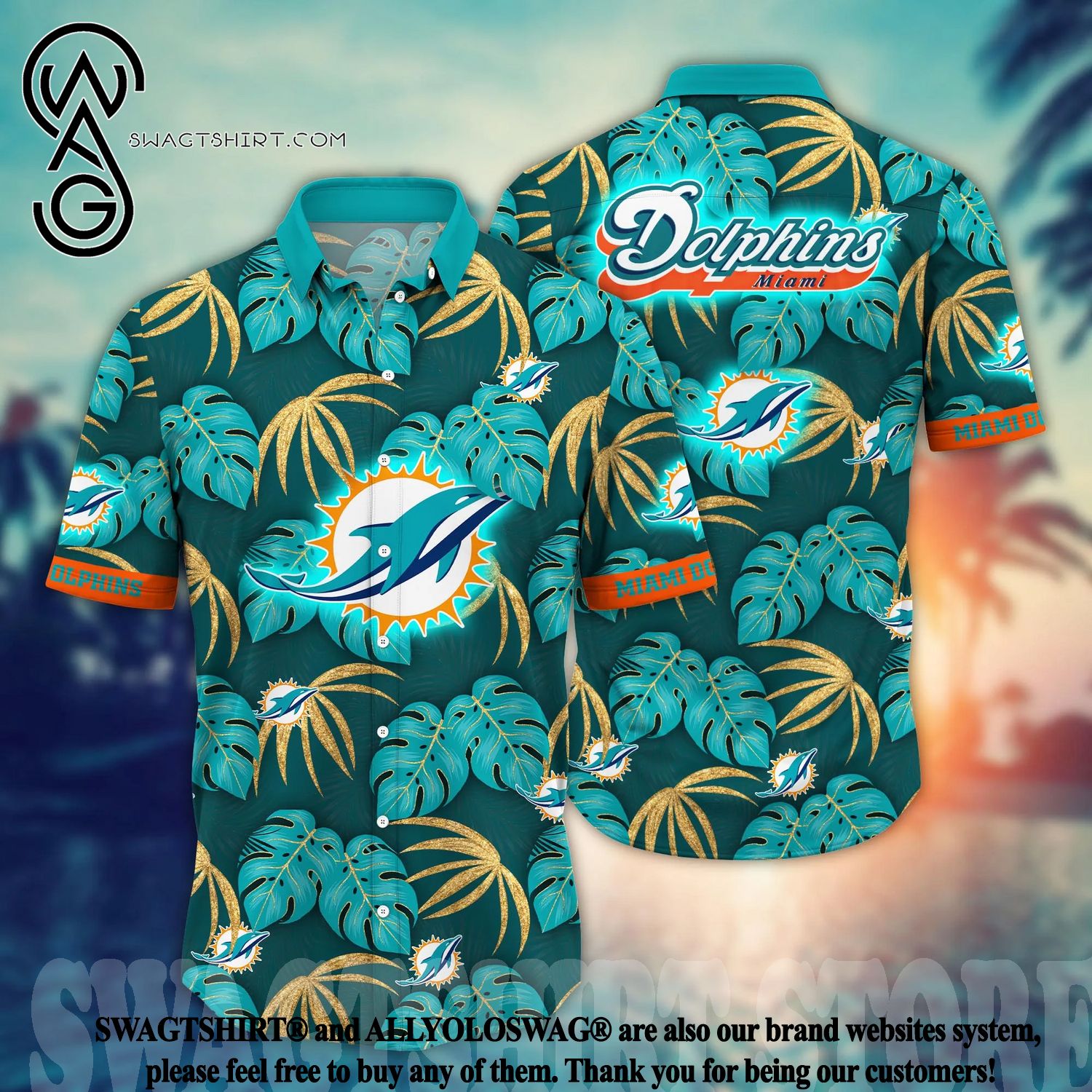 The best selling] Miami Dolphins NFL Flower All Over Print Unisex Hawaiian  Shirt