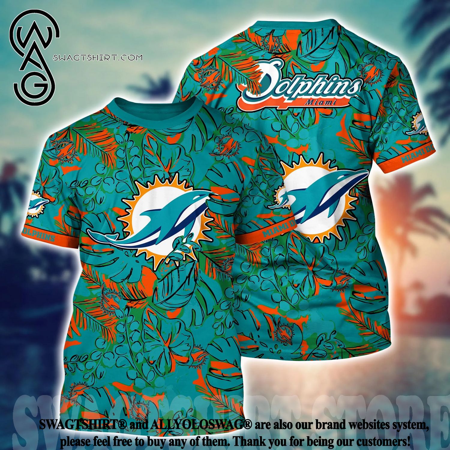 The best selling] Miami Dolphins NFL Flower All Over Print Unisex Hawaiian  Shirt