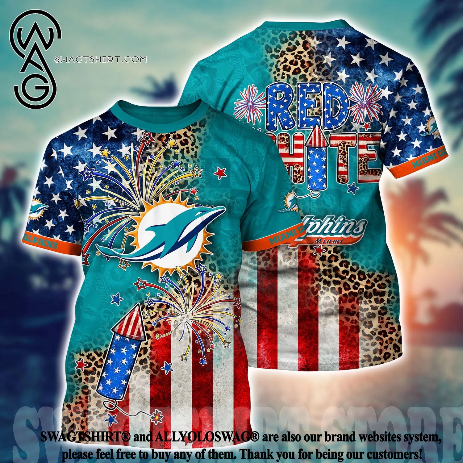 Miami Dolphins NFL Hawaiian Shirt Tan Linestime Aloha Shirt