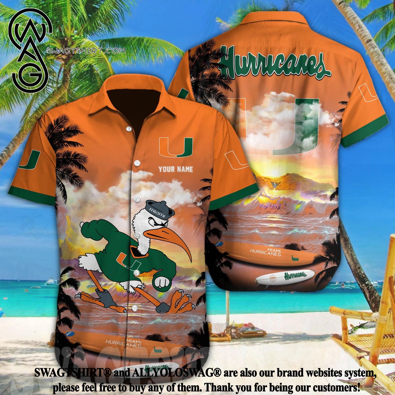 Miami Dolphins NFL Hawaiian shirt Custom Name Summer Gift - Freedomdesign