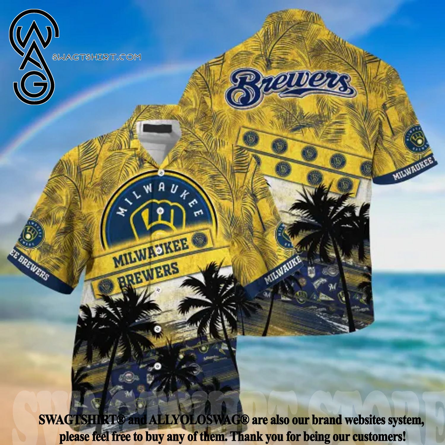 Milwaukee Brewers Major League Baseball 3D Print Hawaiian Shirt