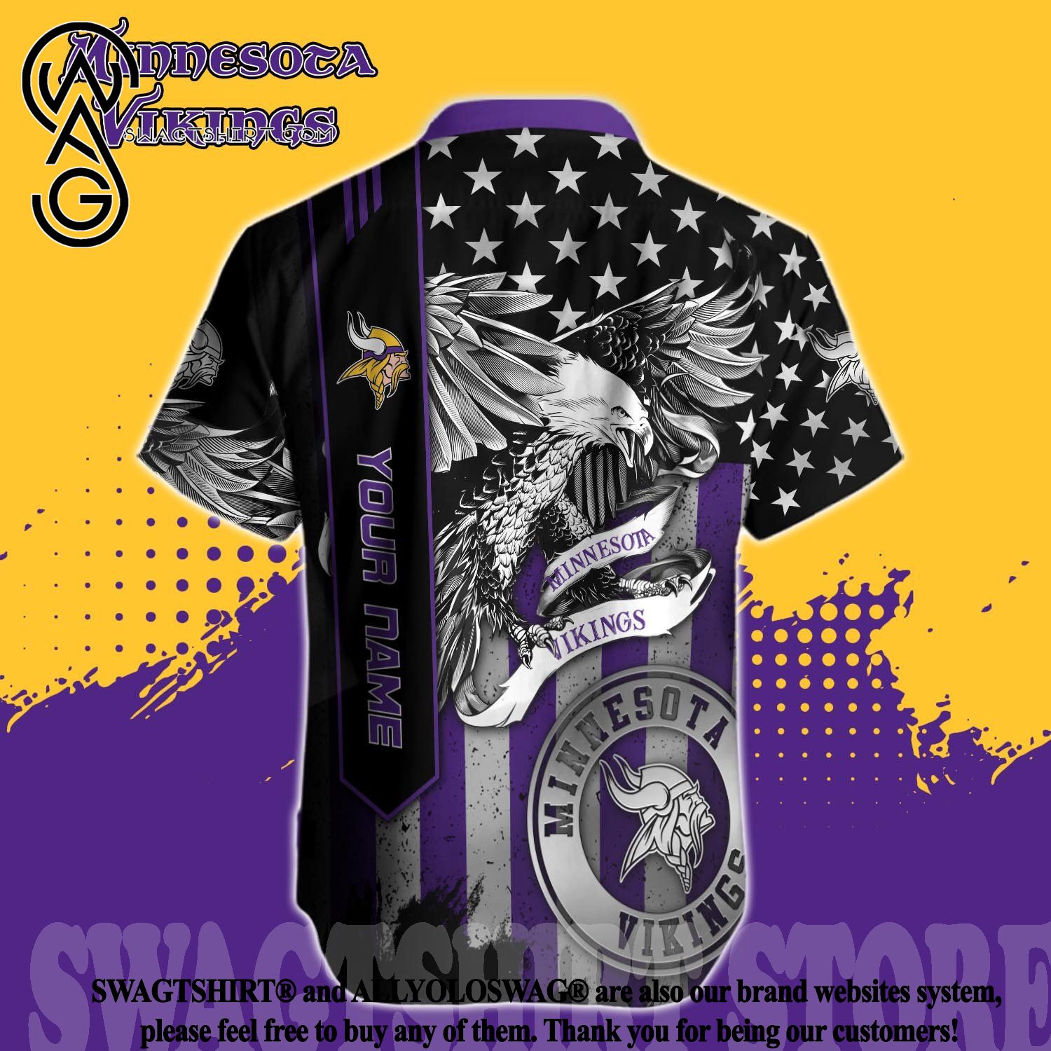 NFL Minnesota Vikings Grateful Dead Hawaiian Shirt For Fans