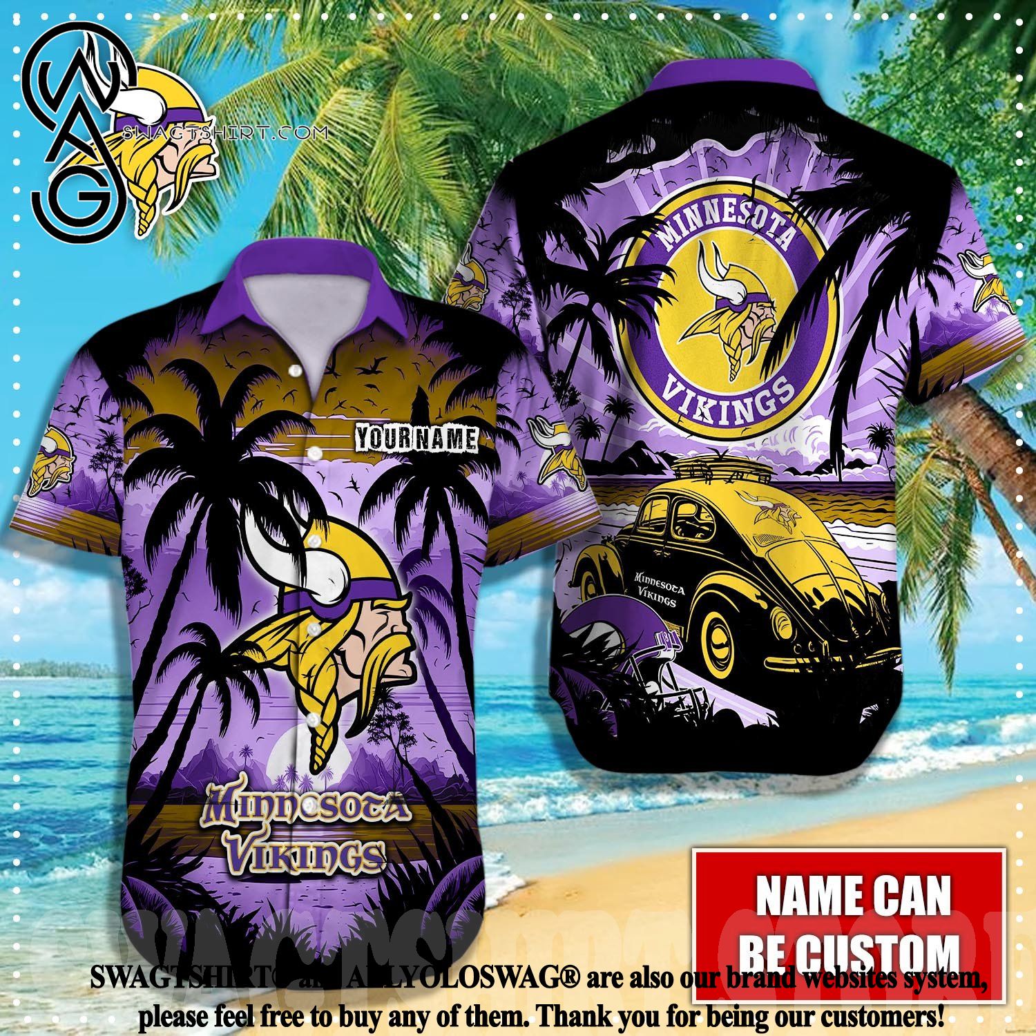 The best selling] Minnesota Vikings NFL Flower Classic All Over Print Hawaiian  Shirt