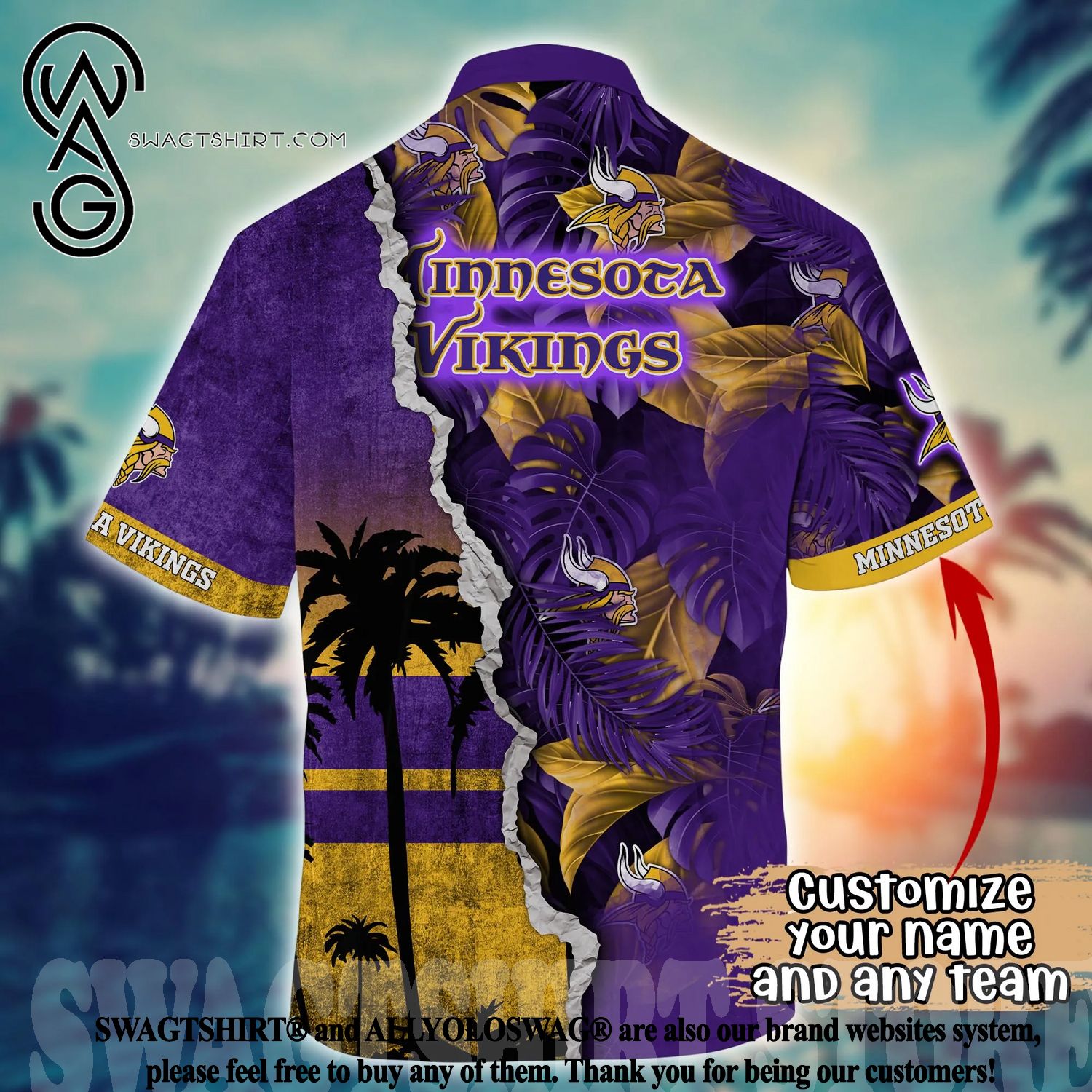 Minnesota Vikings NFL Flower Full Print Classic Hawaiian Shirt