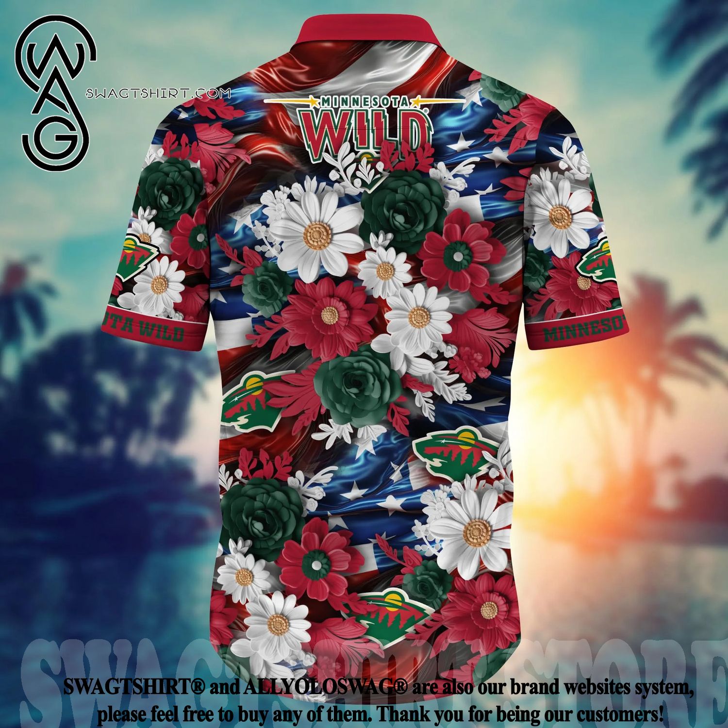 Nhl Minnesota Wild Hockey Tropical Hawaiian Shirt
